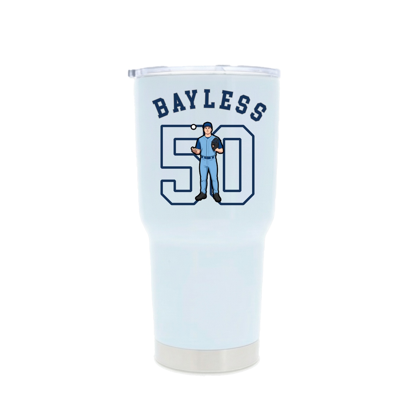 30oz Stainless Steel Tumbler — Shirsey Arch in White