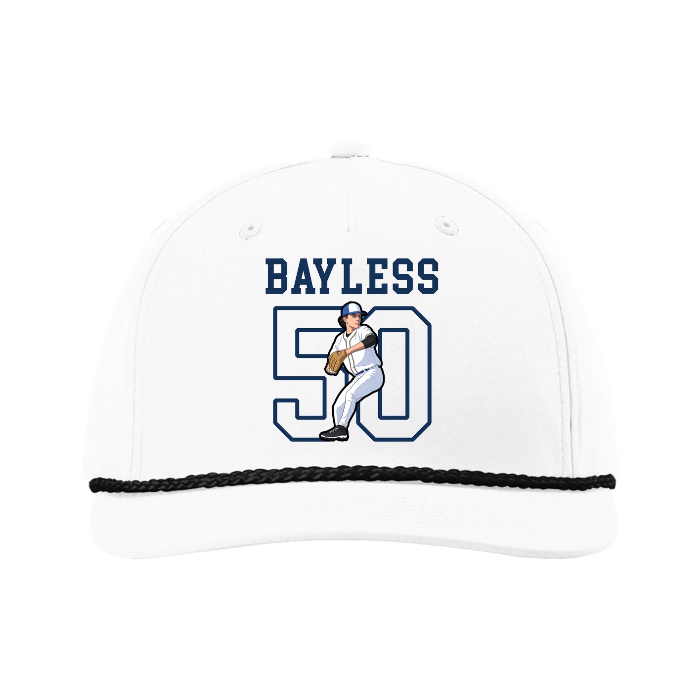 Five-Panel Classic Rope Cap — Shirsey in White