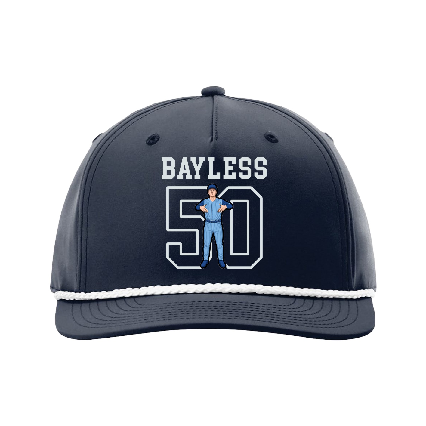 Five-Panel Classic Rope Cap — Shirsey in Navy