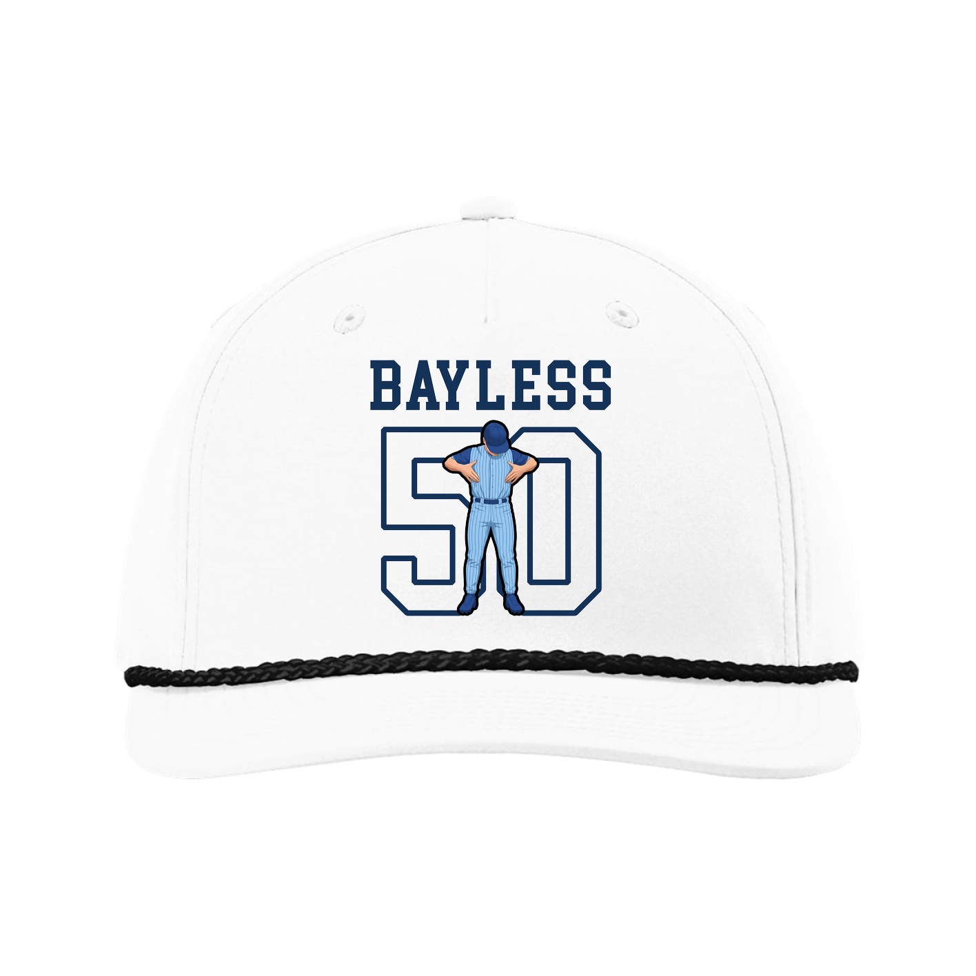 Five-Panel Classic Rope Cap — Shirsey in White
