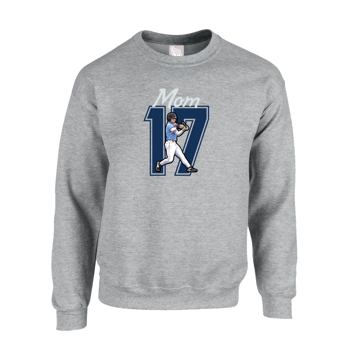 Fleece Crew — Mothers Day Shirsey in Grey