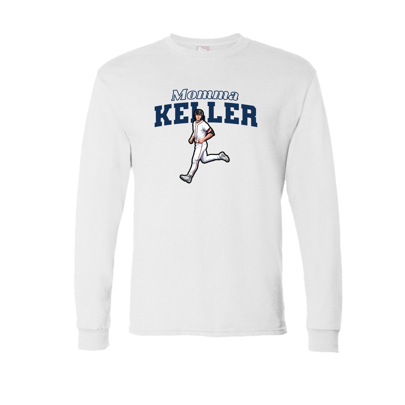 Long Sleeve Tee — Mothers Day Block in White