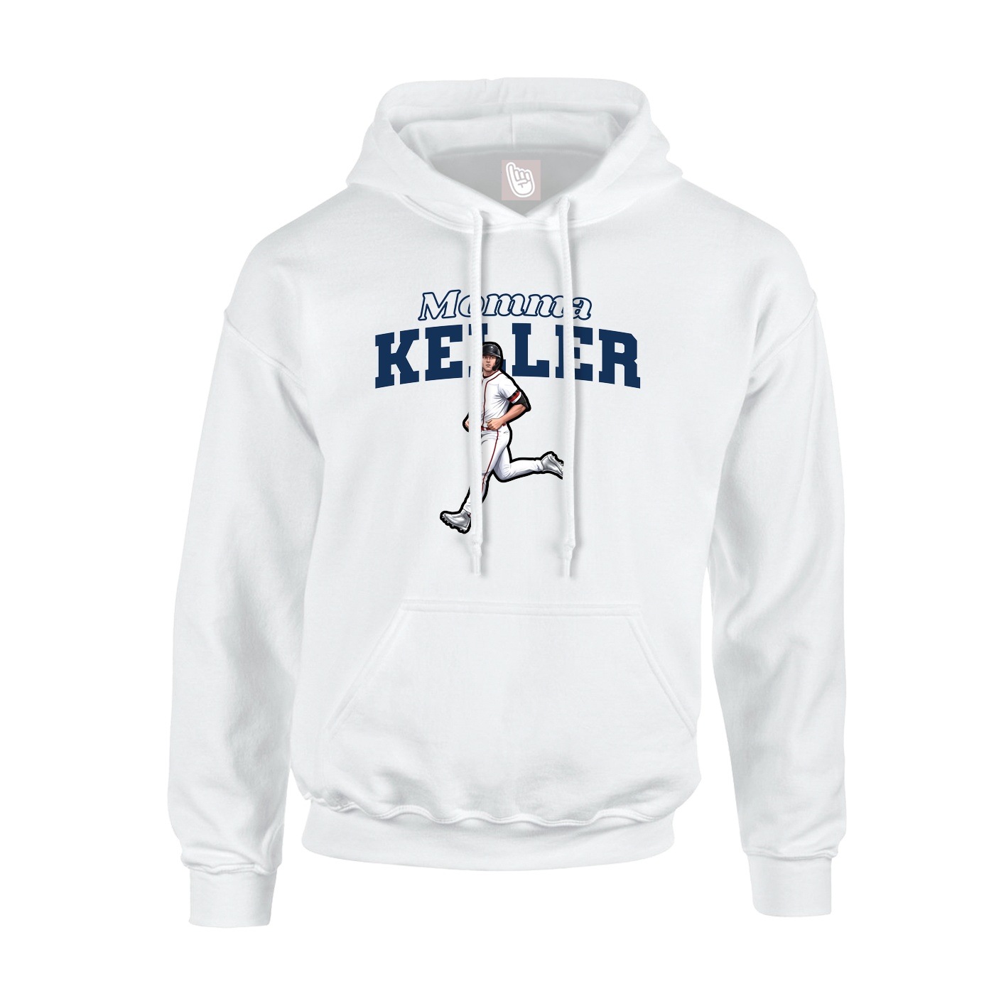 Youth Hoodie — Mothers Day Block in White