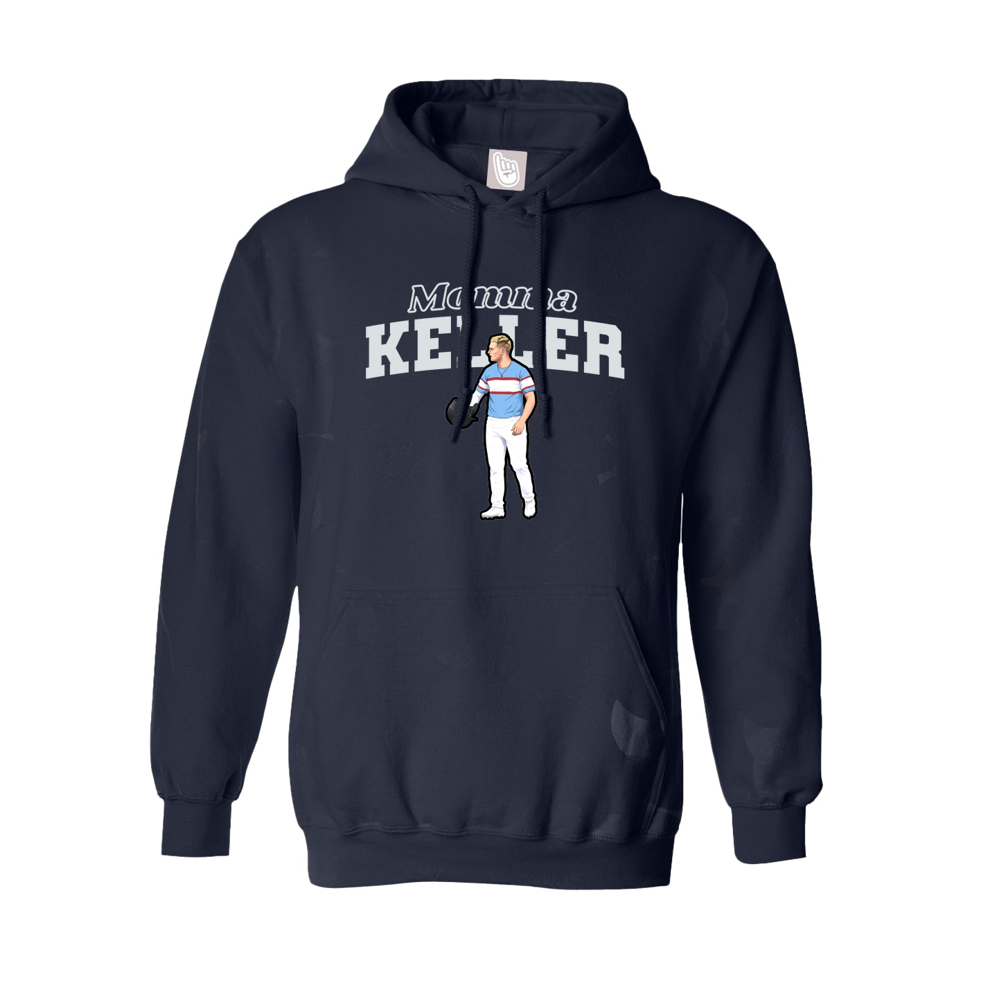Youth Hoodie — Mothers Day Block in Navy