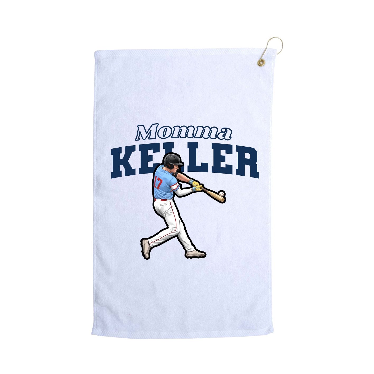 Golf Towel — Mothers Day Block in White