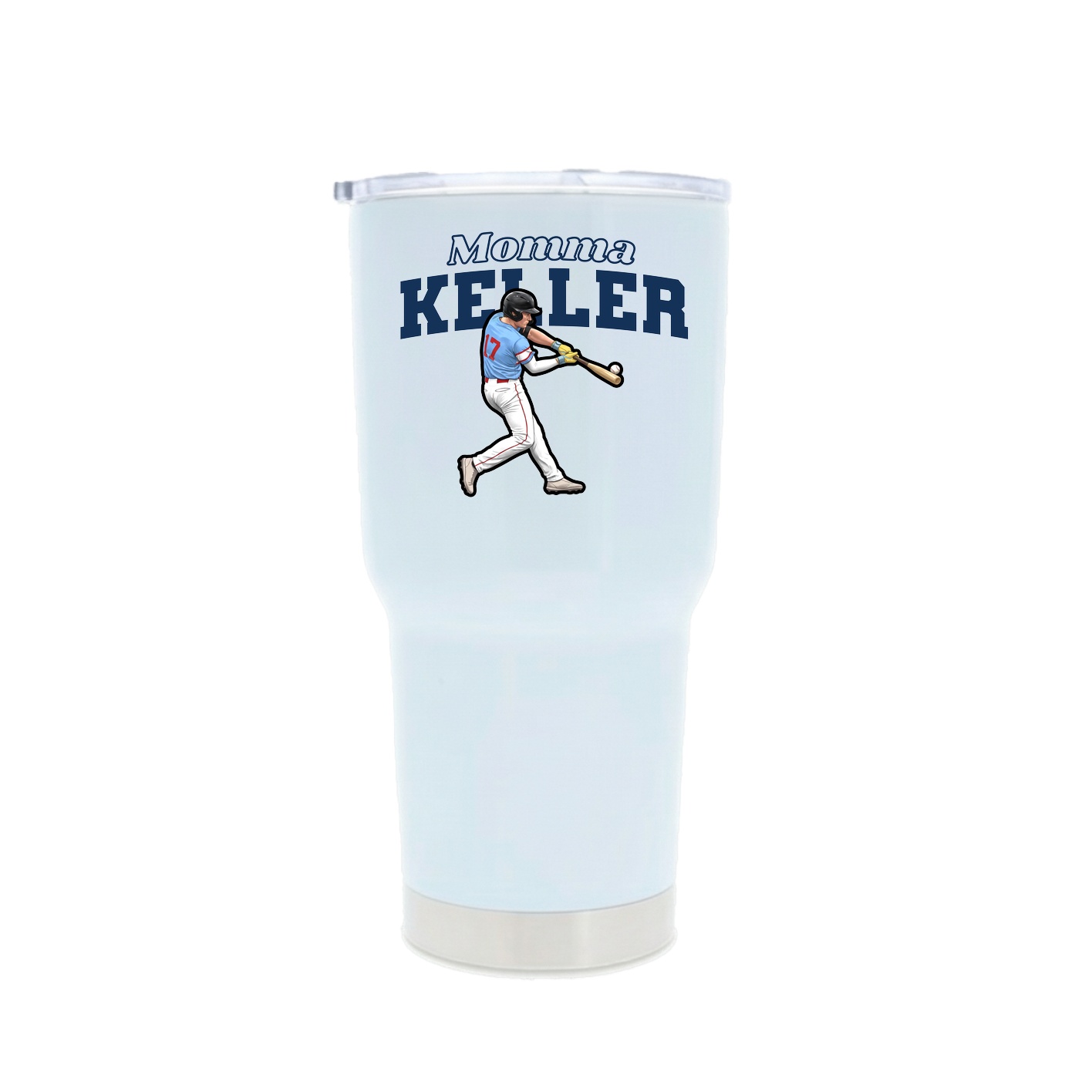 30oz Stainless Steel Tumbler — Mothers Day Block in White