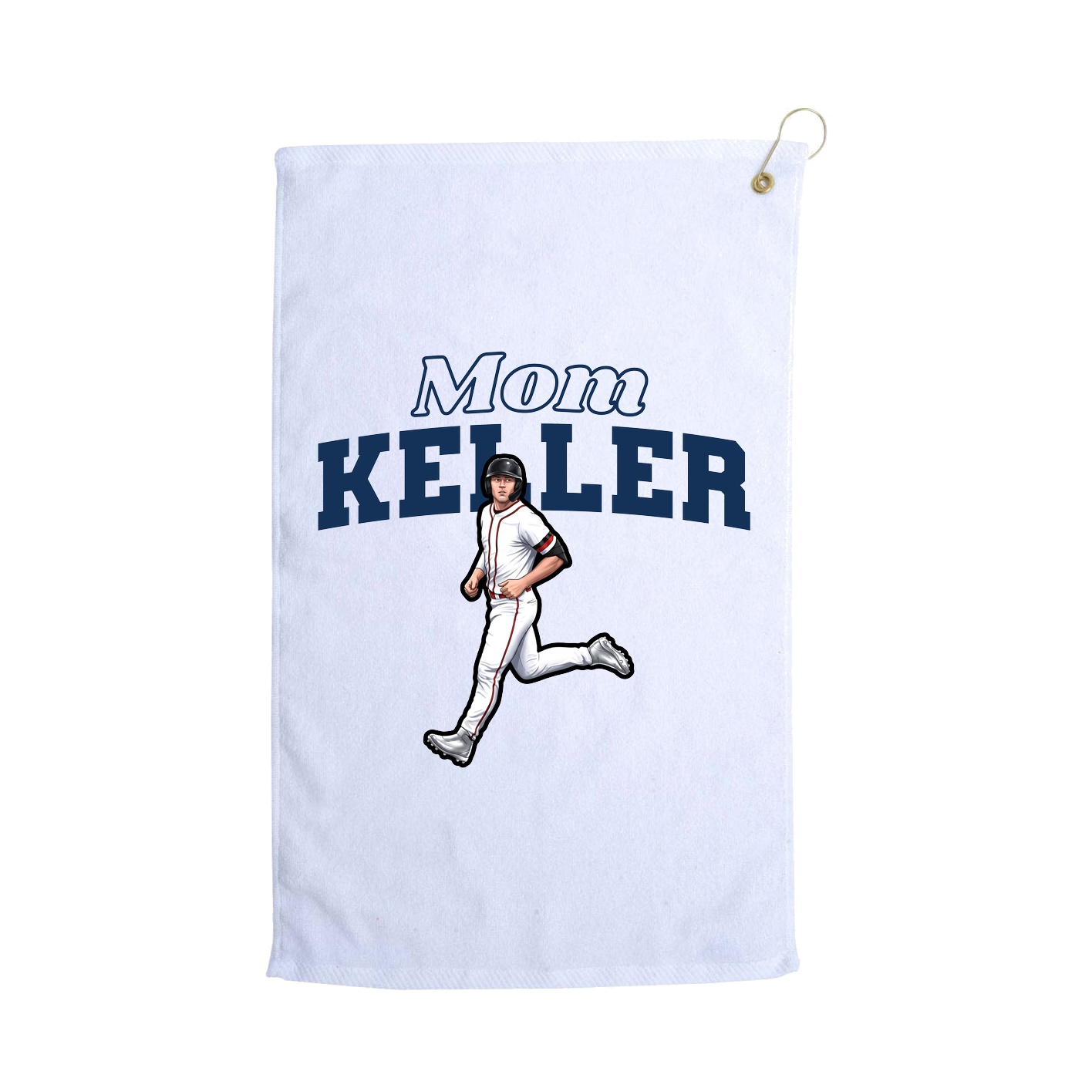 Golf Towel — Mothers Day Block in White
