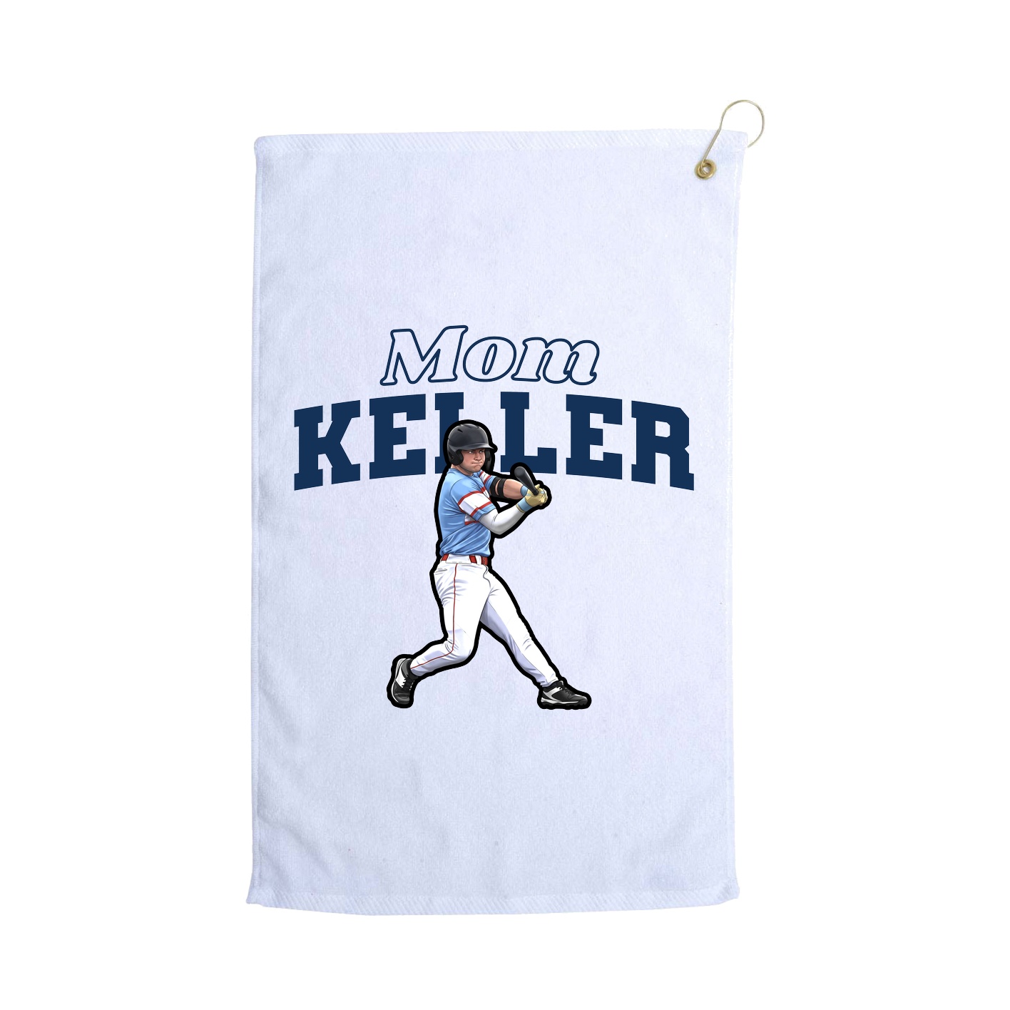 Golf Towel — Mothers Day Block in White