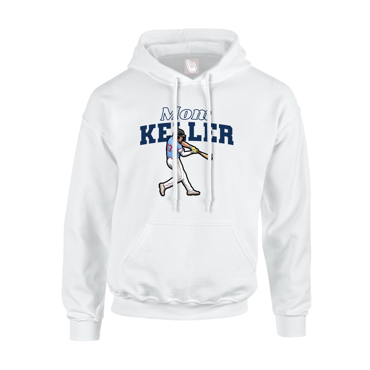 Youth Hoodie — Mothers Day Block in White