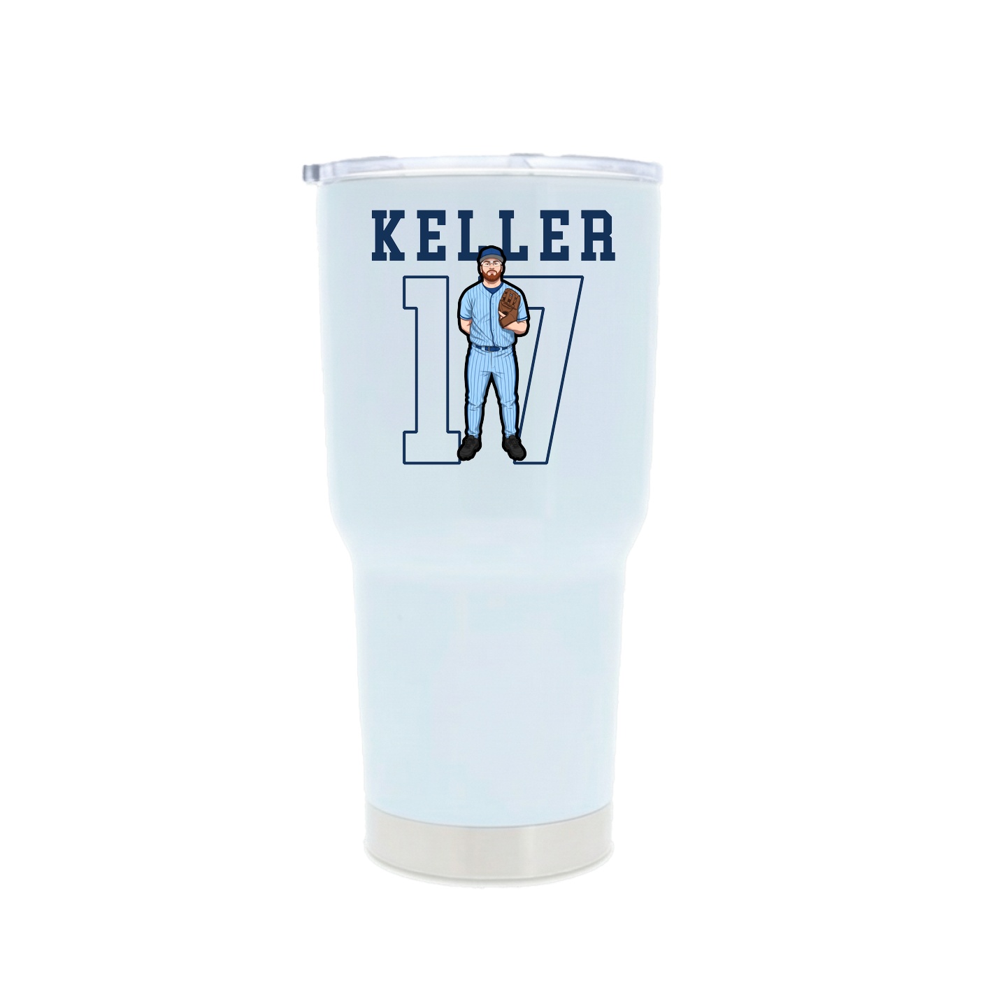 30oz Stainless Steel Tumbler — Shirsey in White