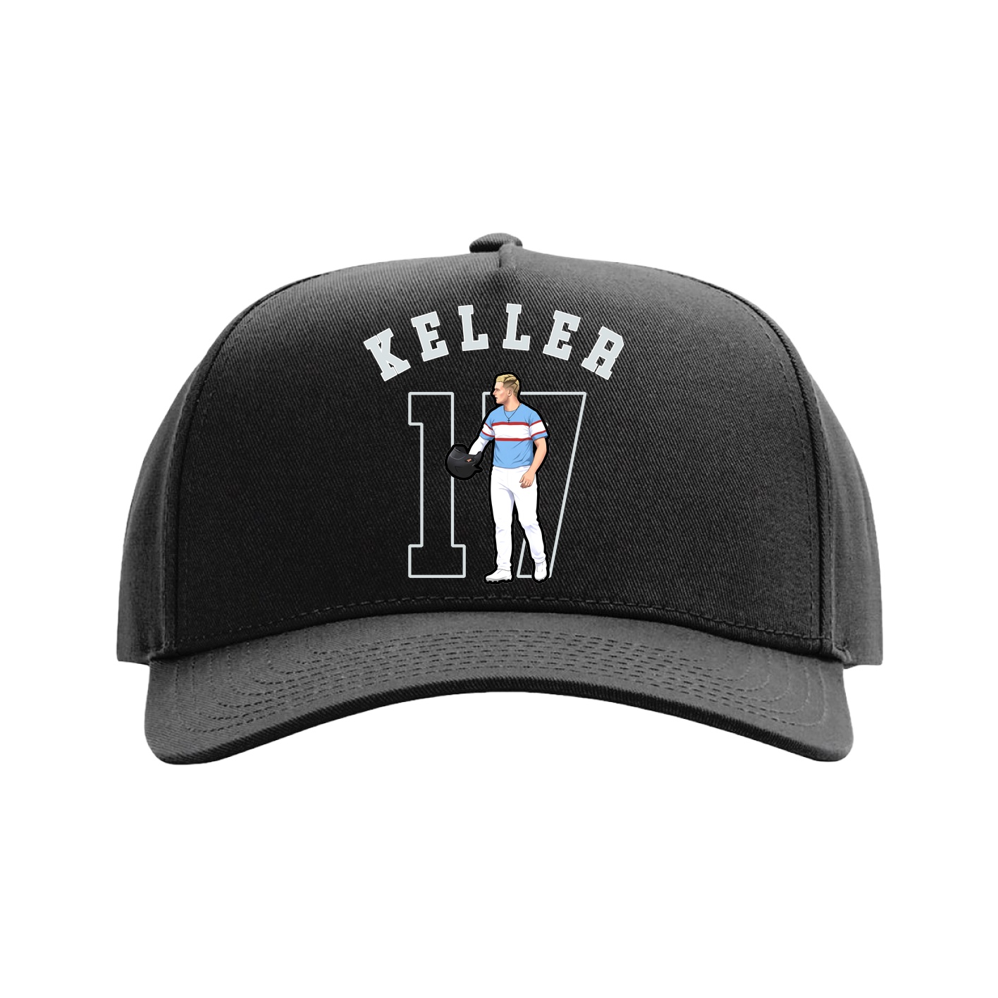 Full Fabric Five-Panel Champ Cap — Shirsey Arch in Black