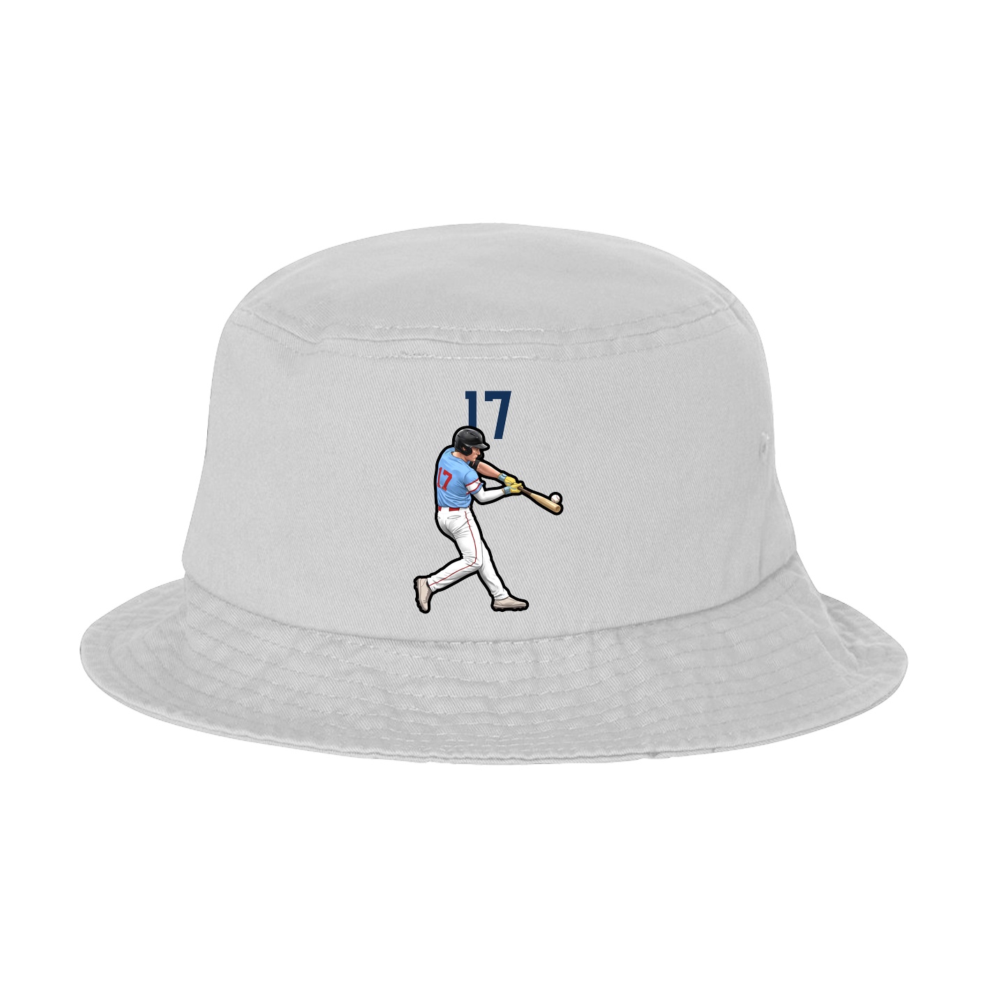 Bucket Cap — Number Top in White