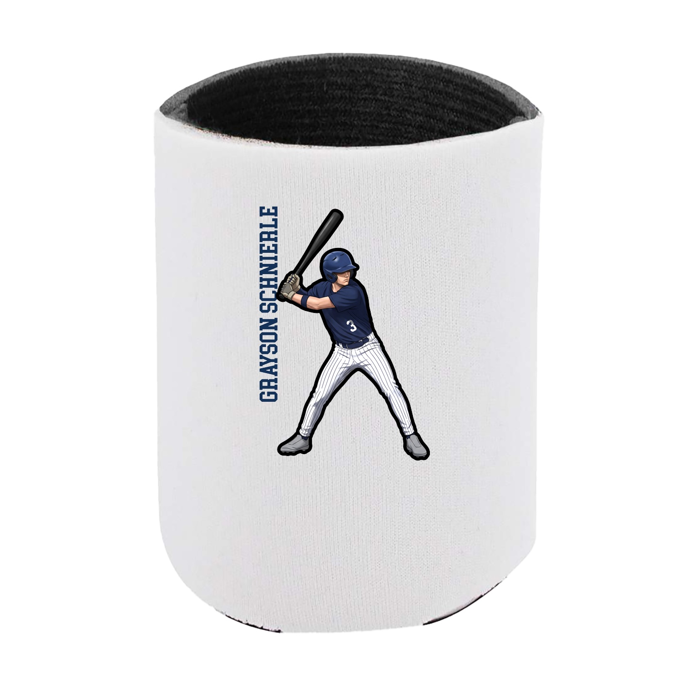Can Holder — Name Vertical in White