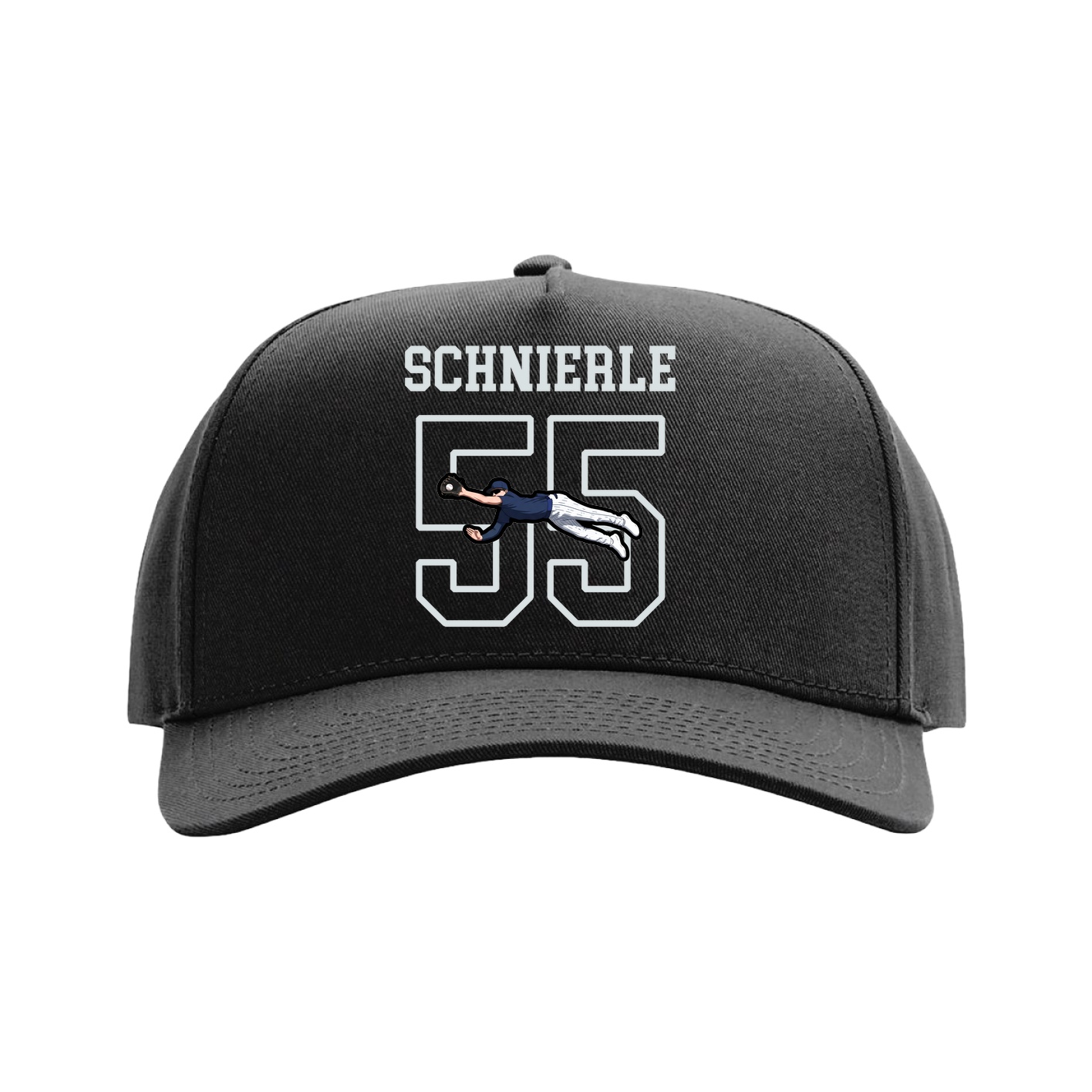Full Fabric Five-Panel Champ Cap — Shirsey in Black