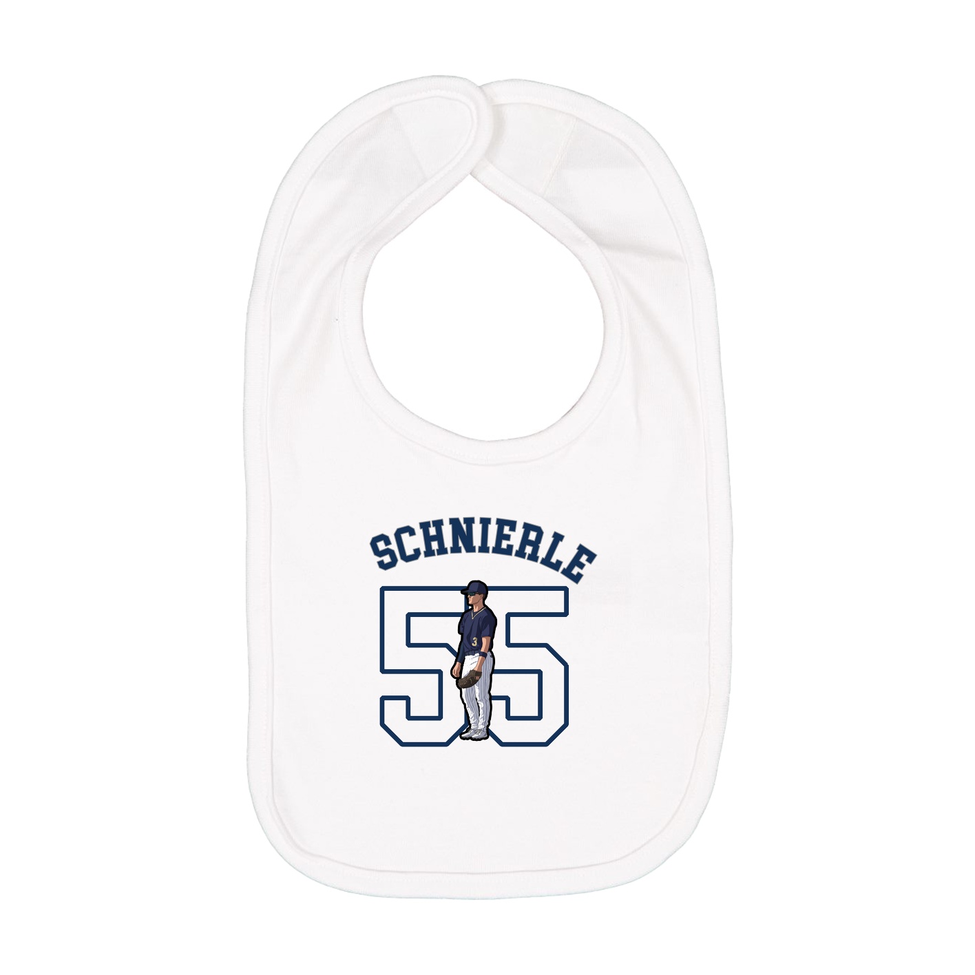 Infant Bib — Shirsey Arch in White