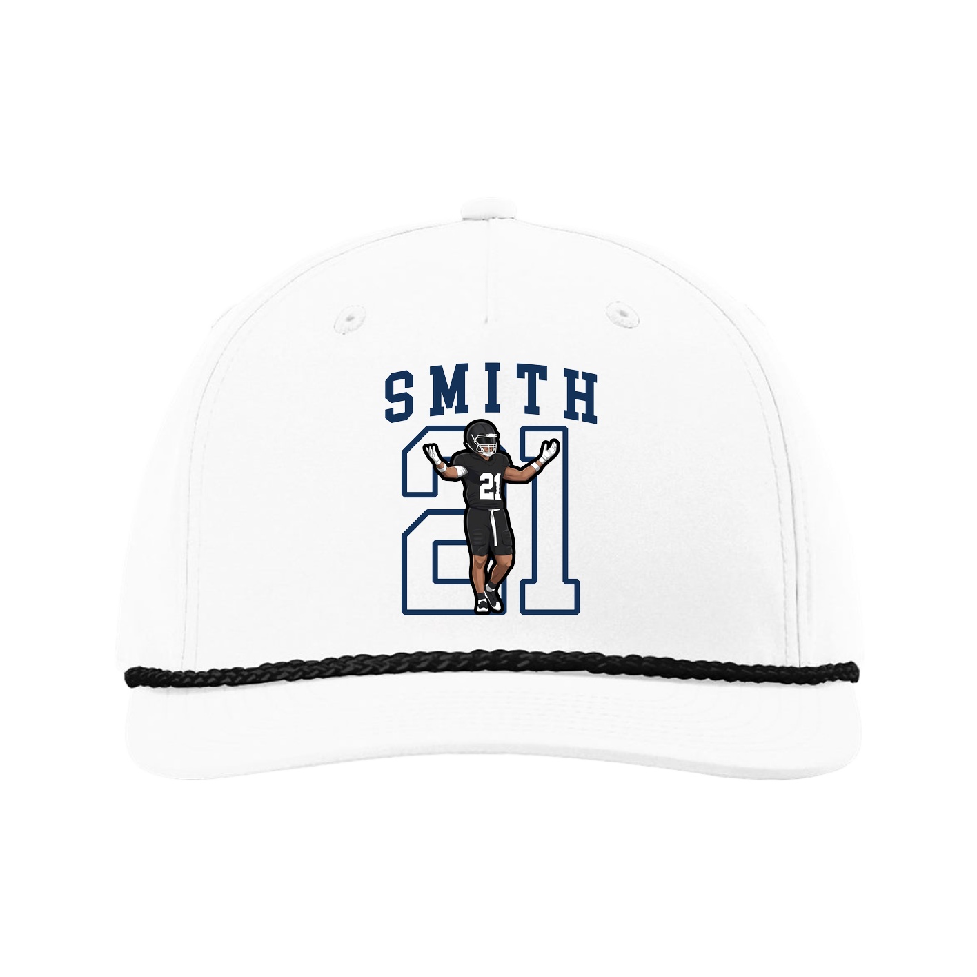 Five-Panel Classic Rope Cap — Shirsey in White