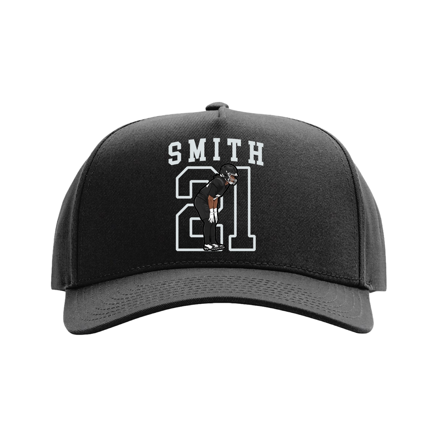 Full Fabric Five-Panel Champ Cap — Shirsey in Black