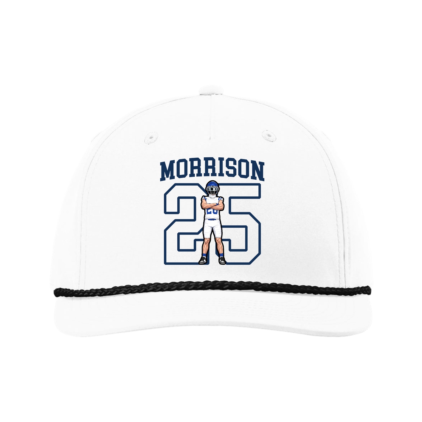 Five-Panel Classic Rope Cap — Shirsey in White