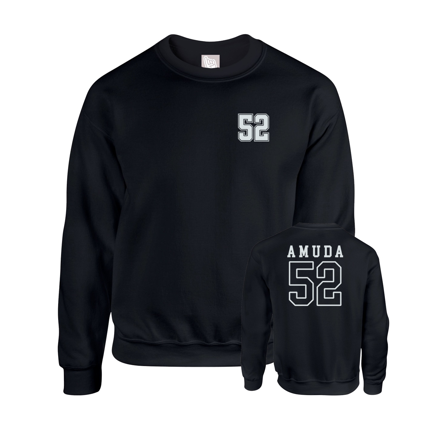 Fleece Crew — Chest Back in Black