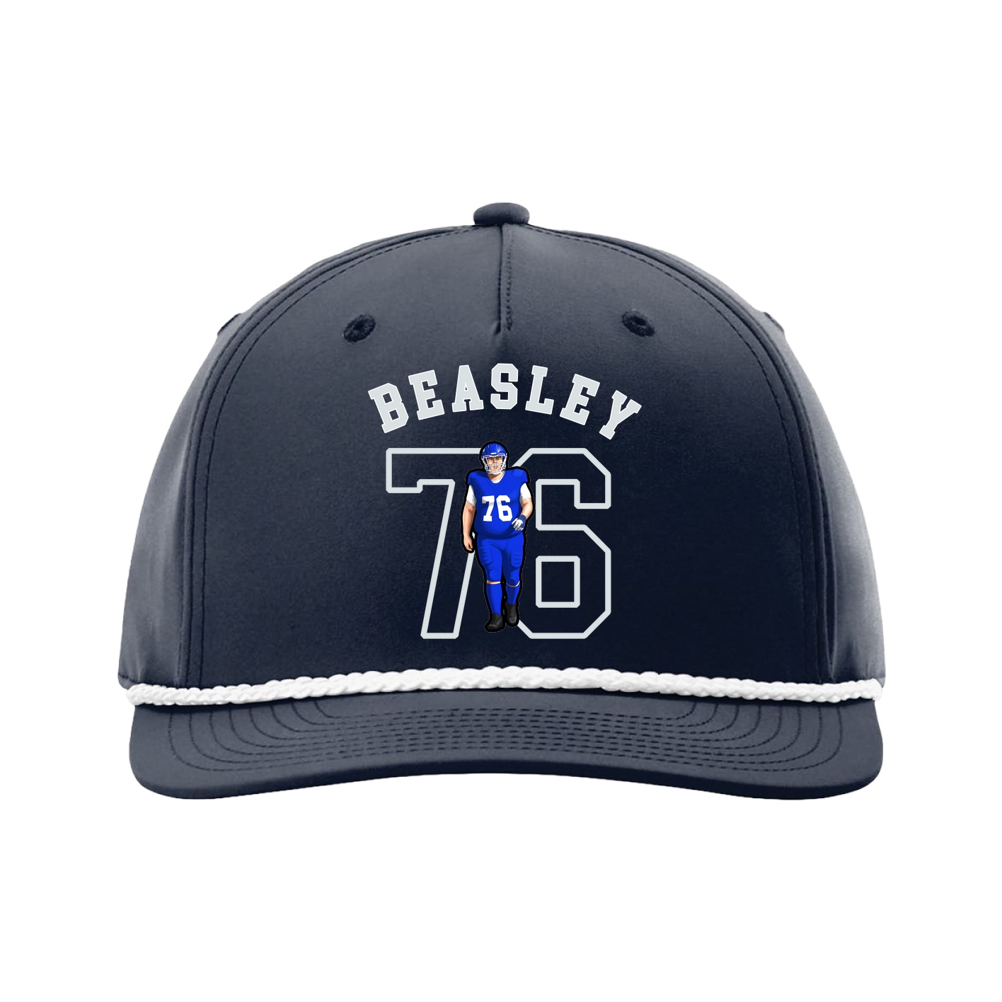 Five-Panel Classic Rope Cap — Shirsey Arch in Navy