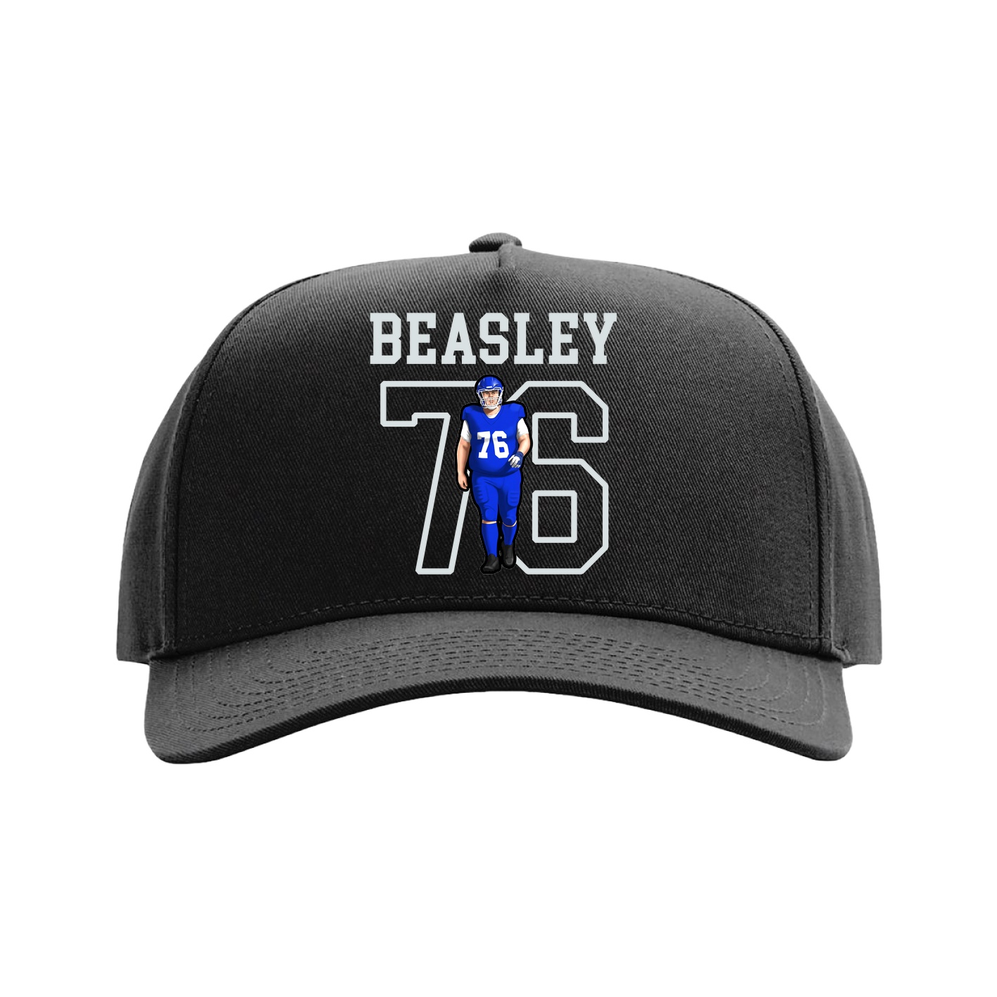 Full Fabric Five-Panel Champ Cap — Shirsey in Black
