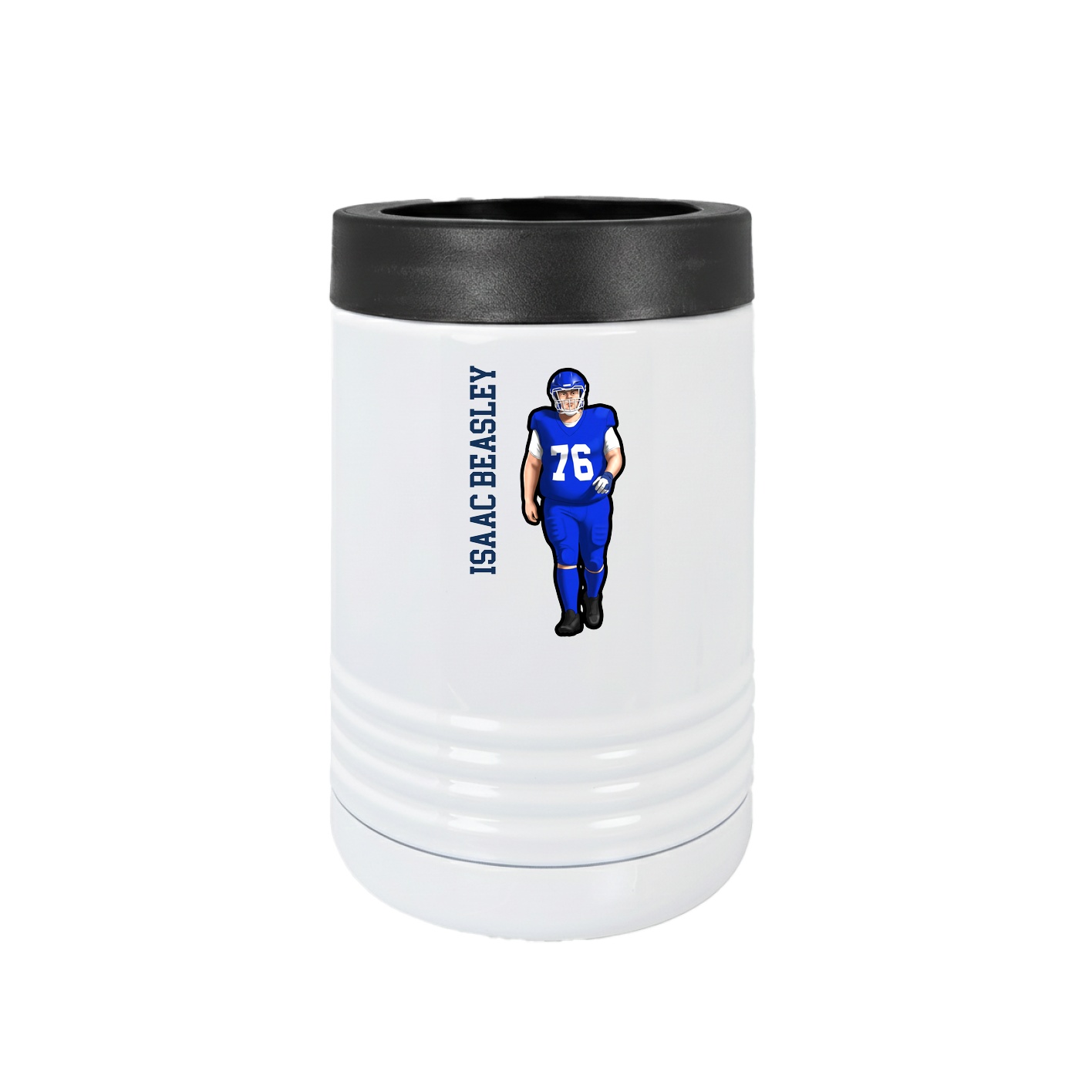 Beverage Holder — Name Vertical in White