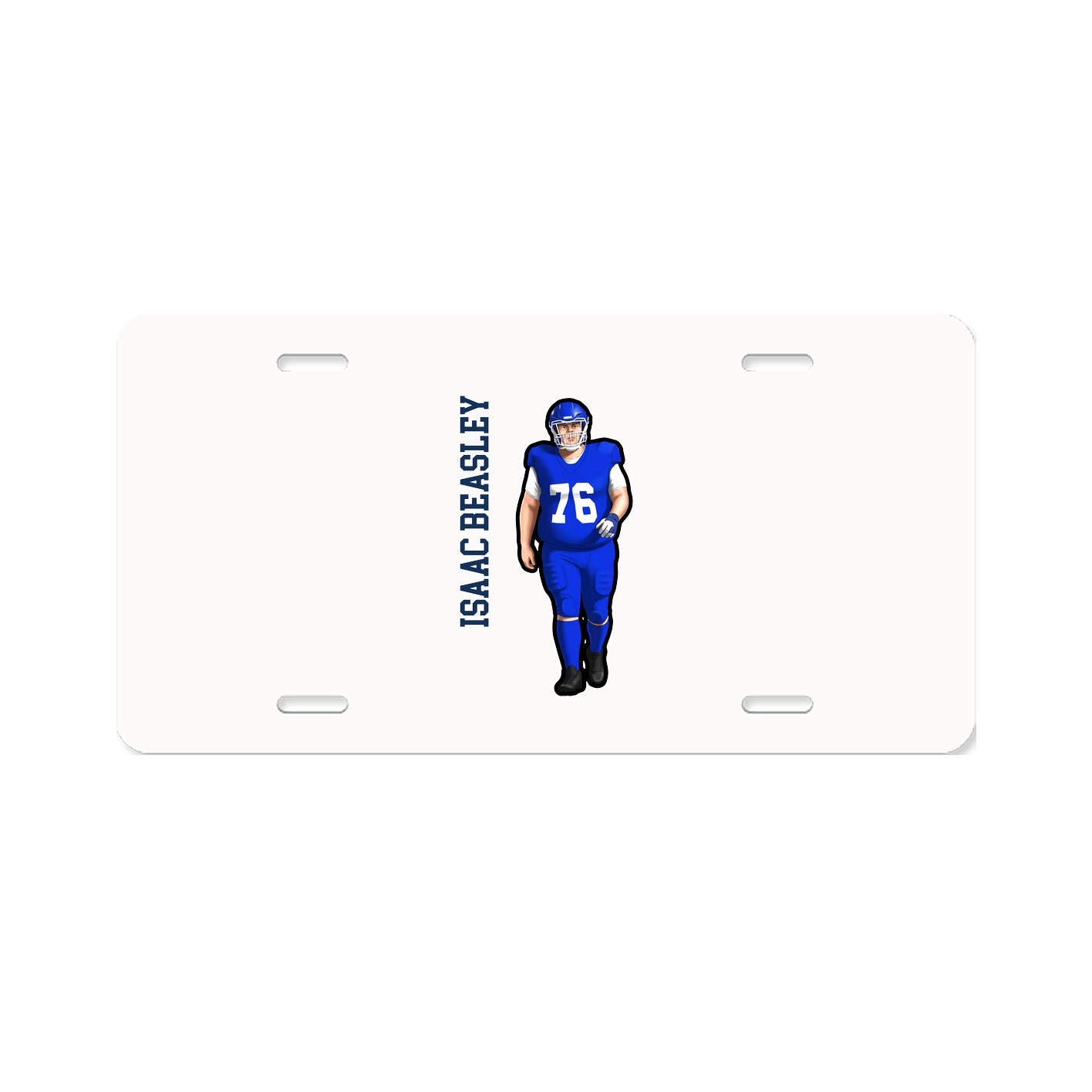 License Plate — Name Vertical in Classic