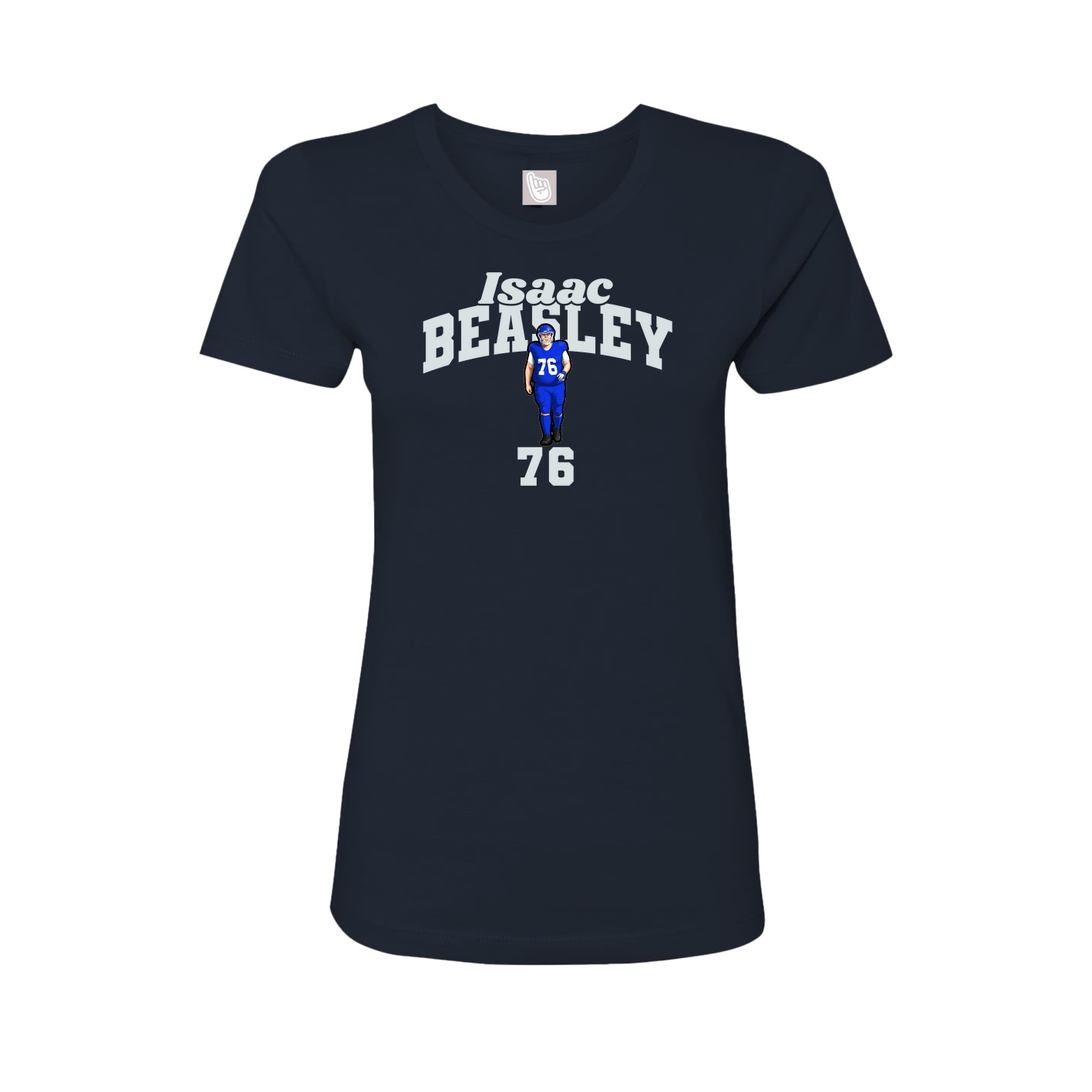 Fitted Women's Tee — Signature Arch in Navy