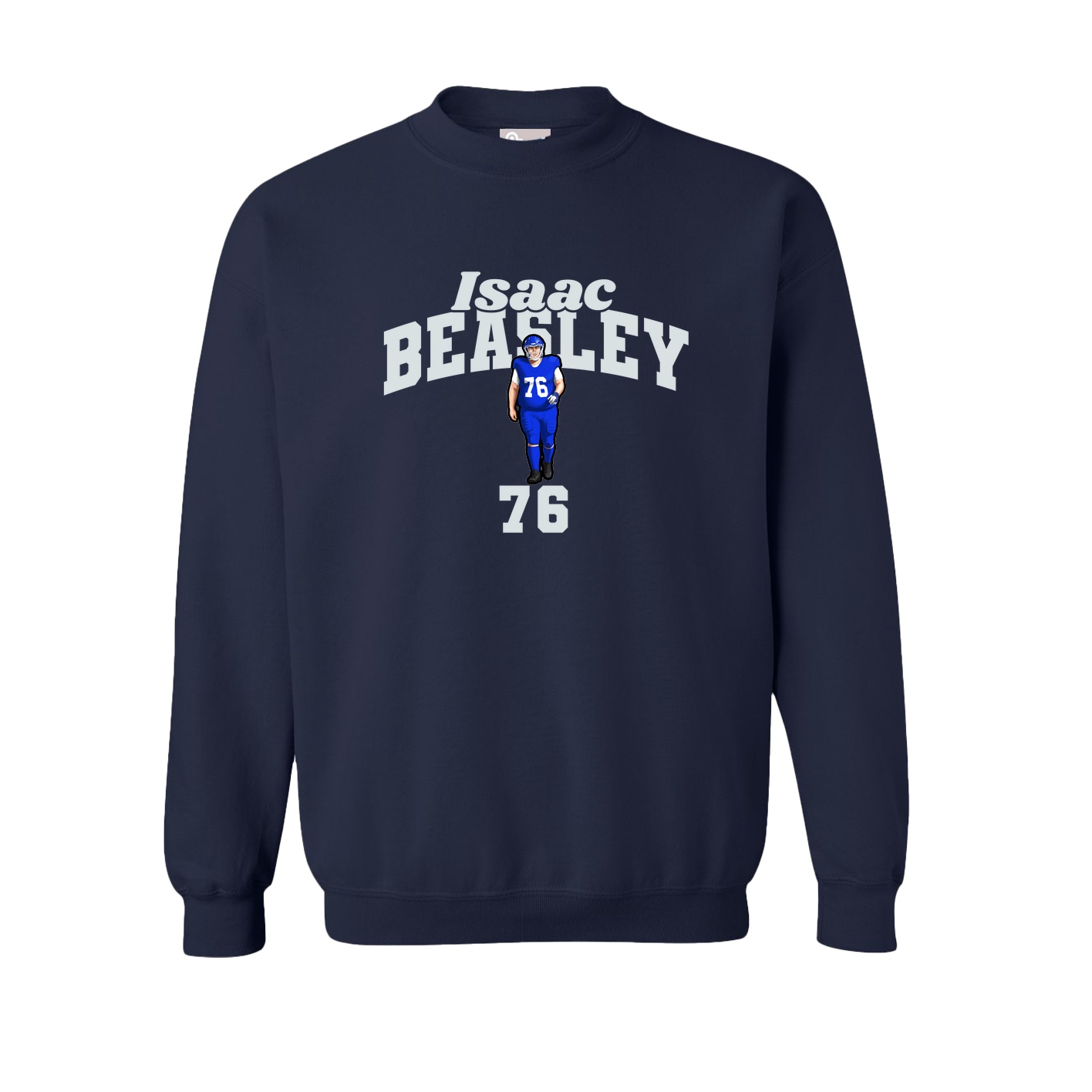 Fleece Crew — Signature Arch in Navy