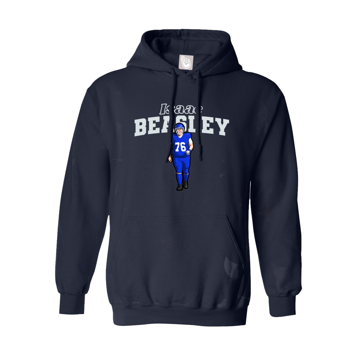 Youth Hoodie — Name Arch in Navy