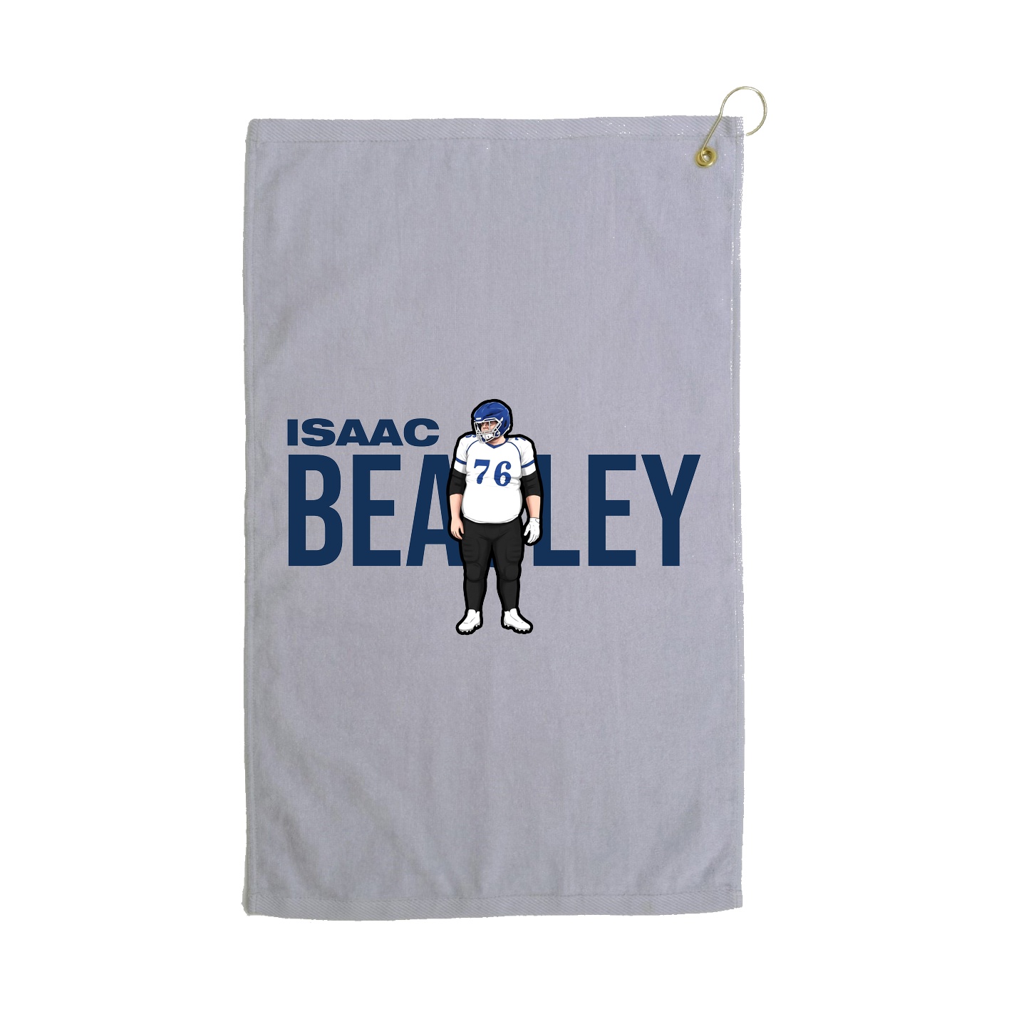 Golf Towel — Player Name in Grey