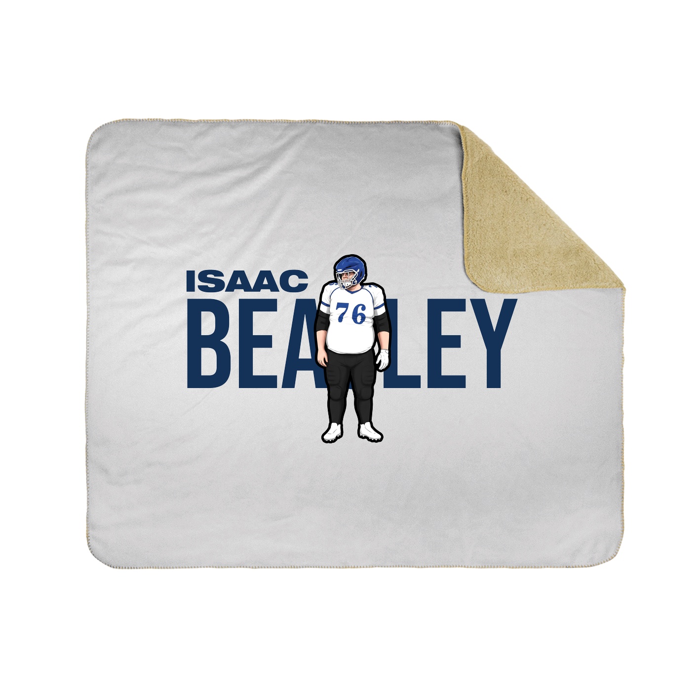 Throw Blanket — Player Name in White