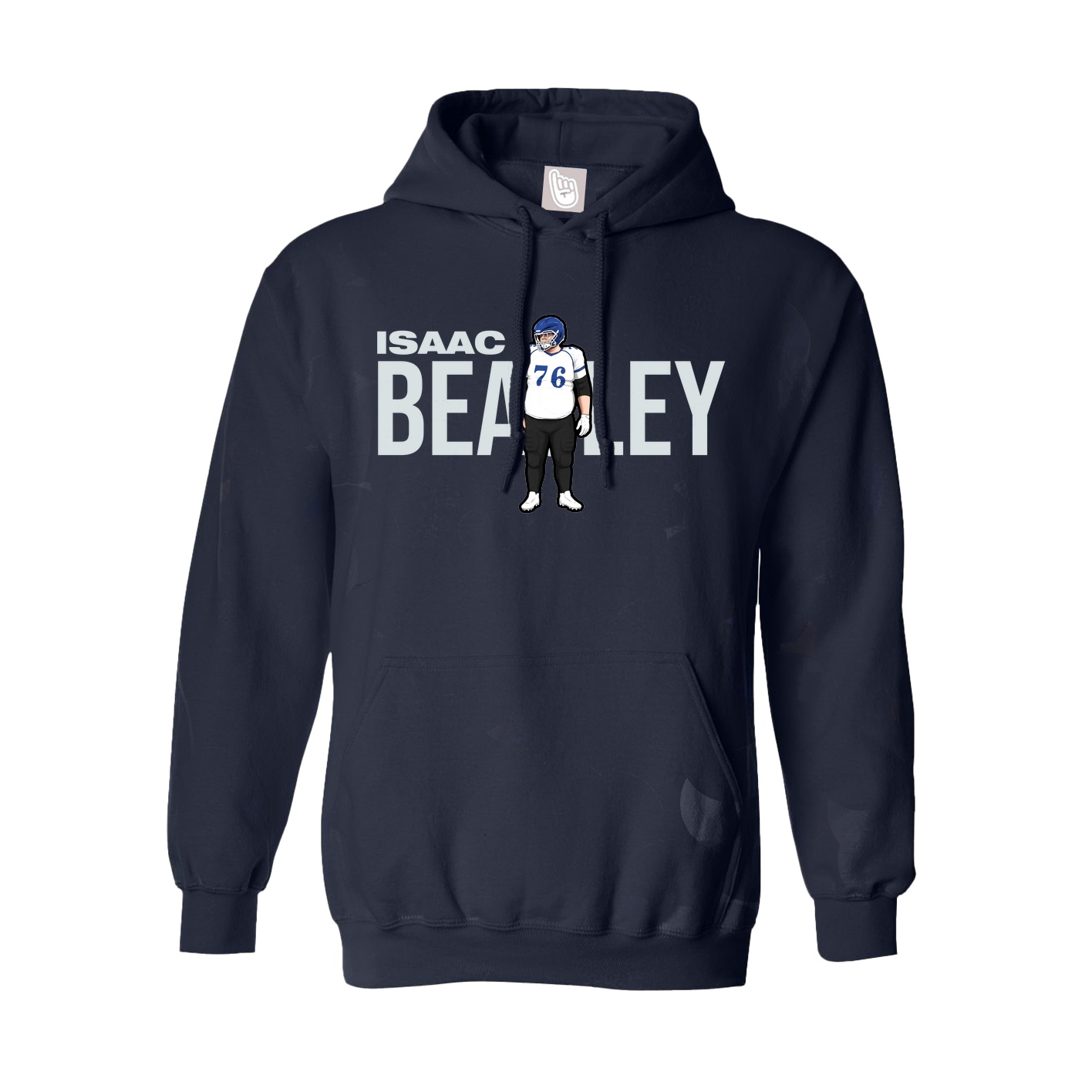 Youth Hoodie — Player Name in Navy