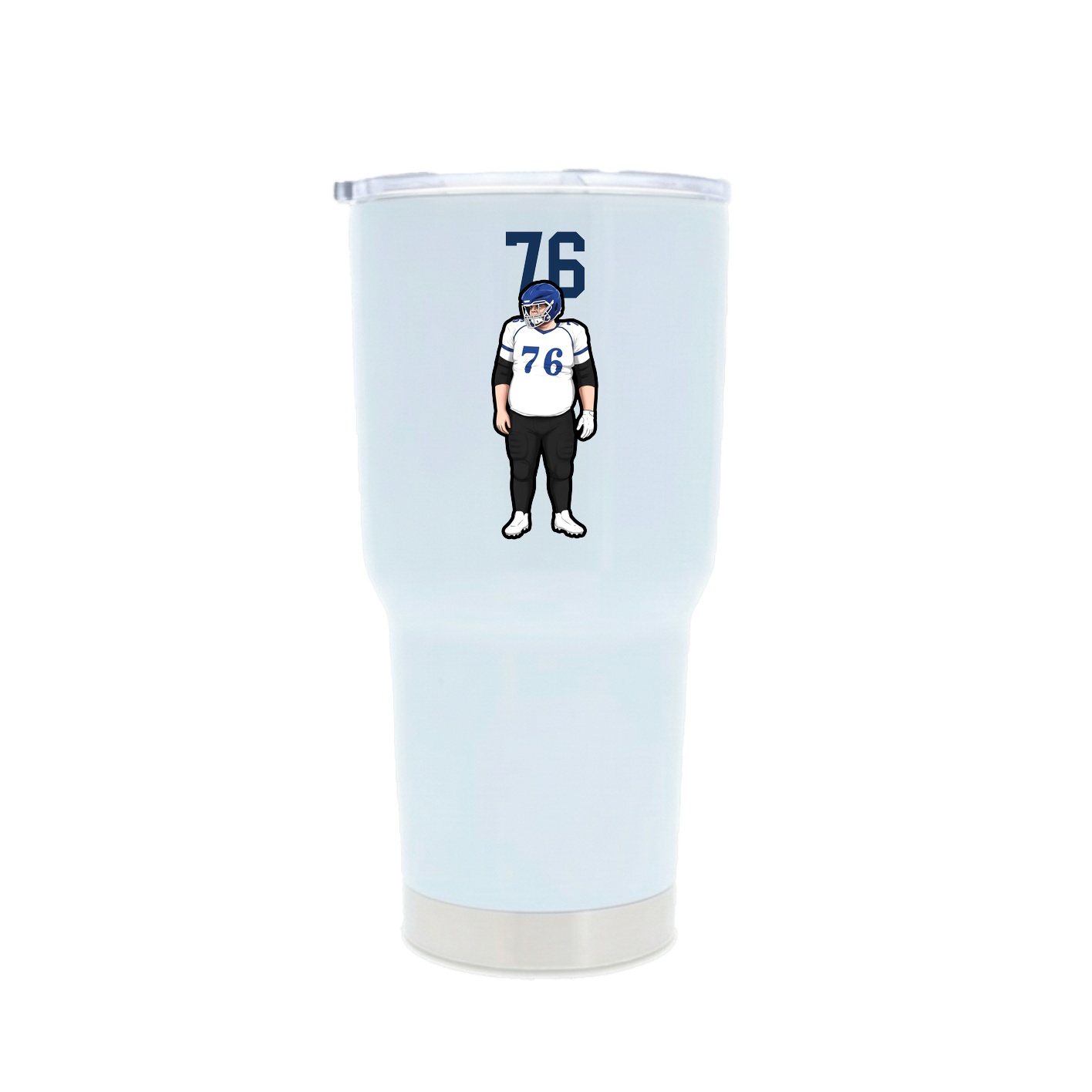 30oz Stainless Steel Tumbler — Number Top in White