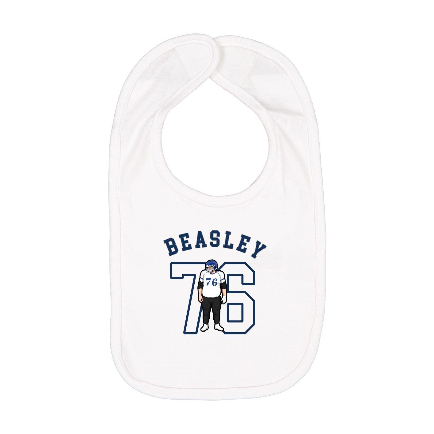 Infant Bib — Shirsey Arch in White