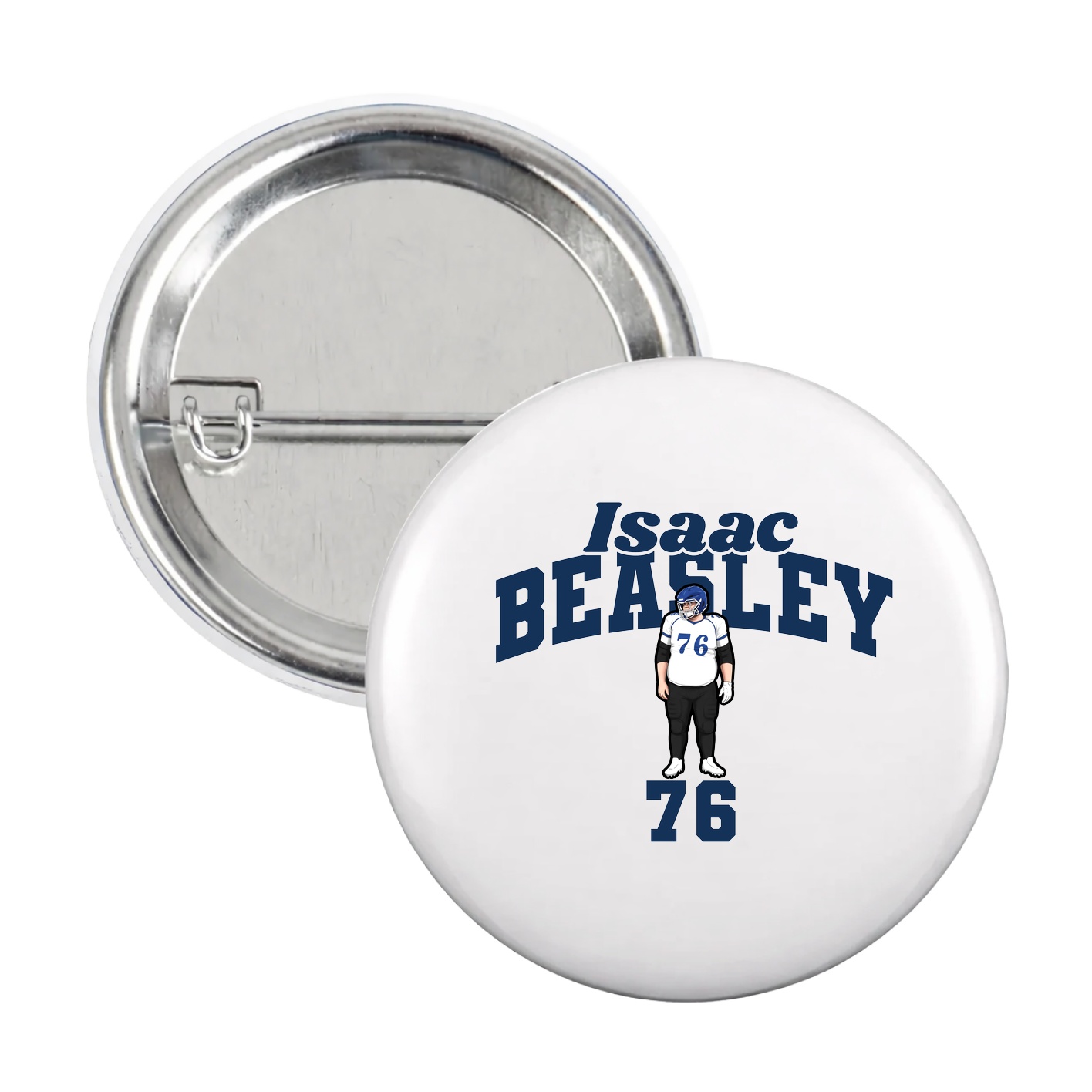 Game Day Button — Signature Arch in White
