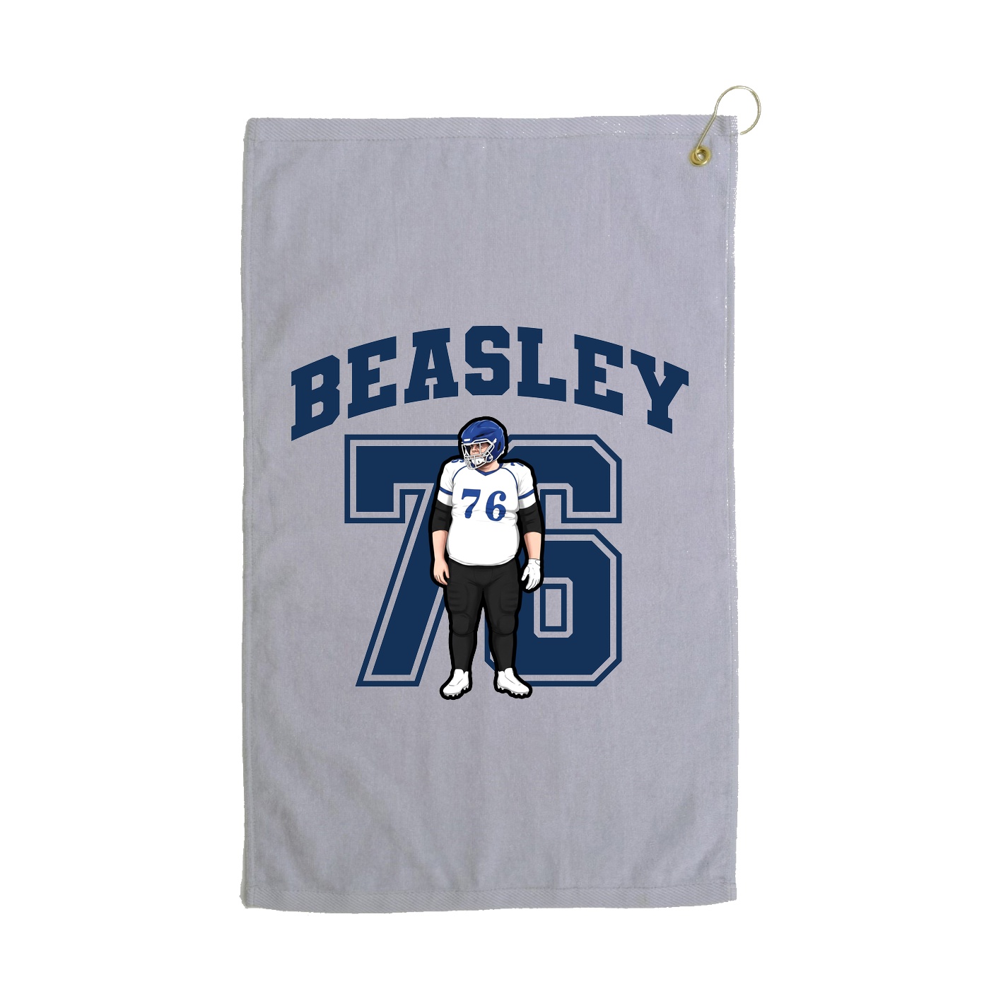 Golf Towel — Number in Grey