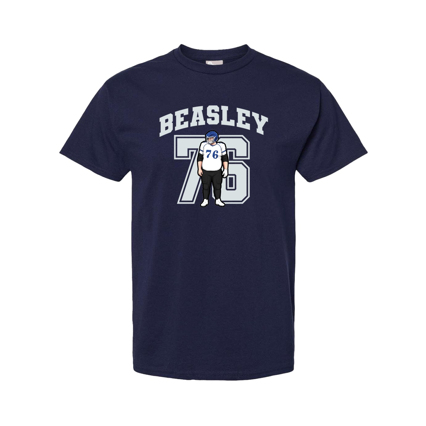 Youth Tee — Number in Navy