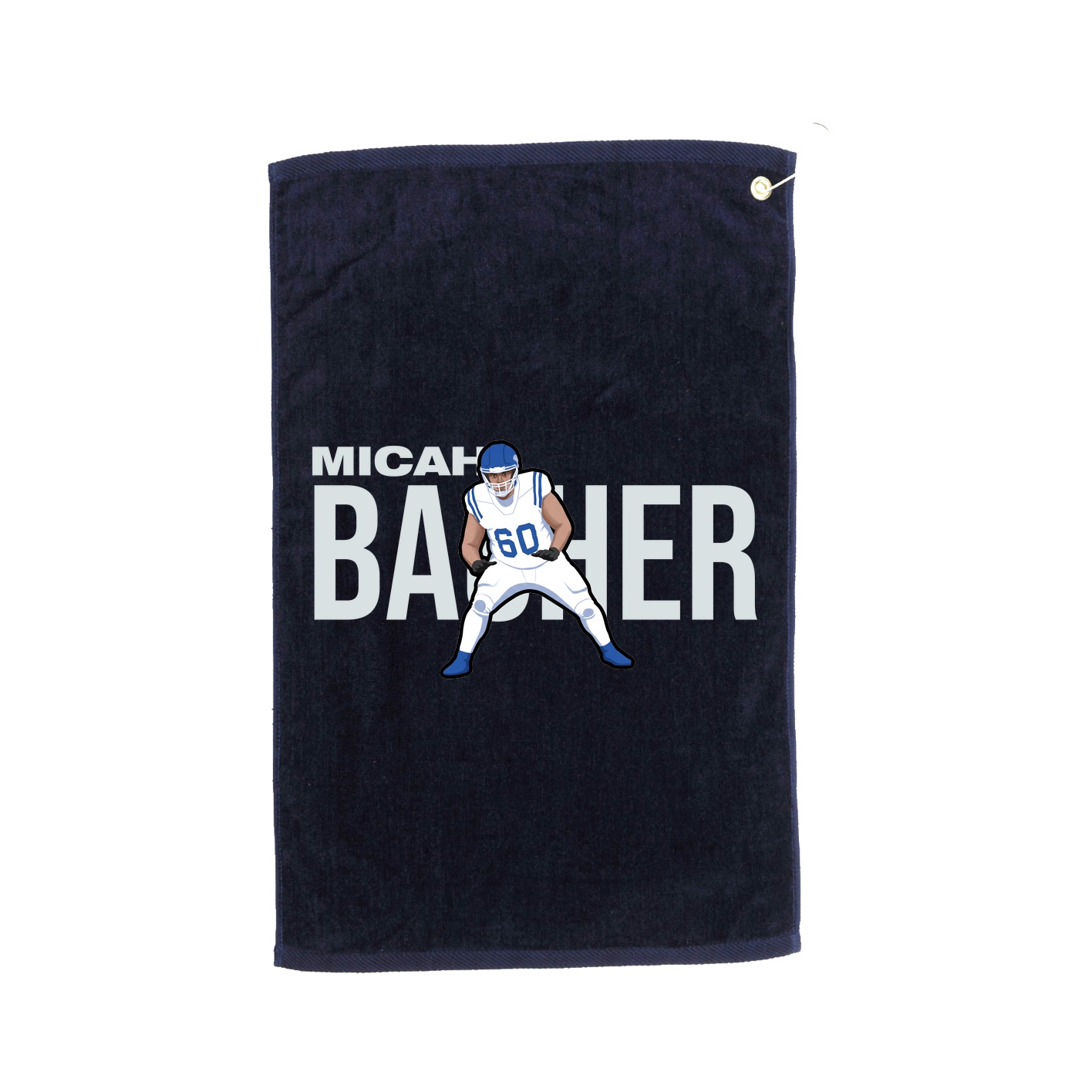 Golf Towel — Player Name in Navy