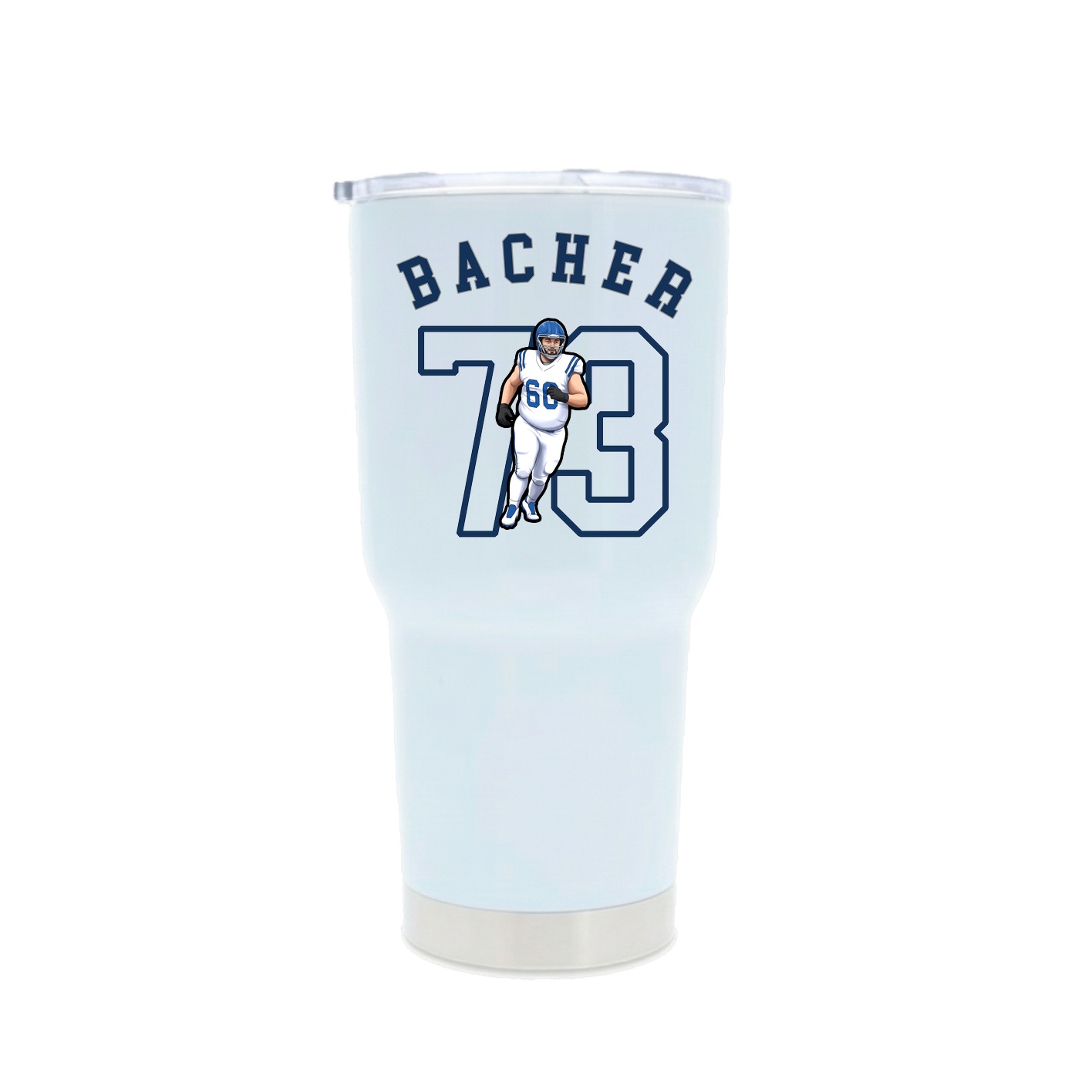 30oz Stainless Steel Tumbler — Shirsey Arch in White