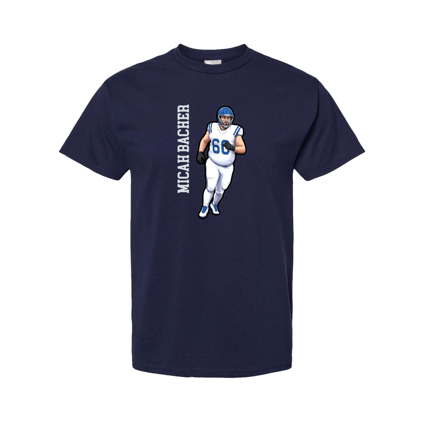 Tee — Name Vertical in Navy