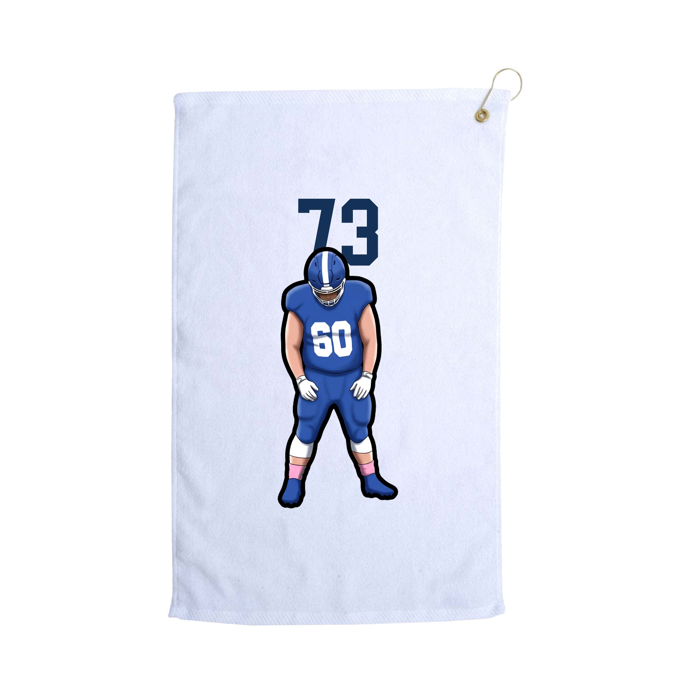 Golf Towel — Number Top in White