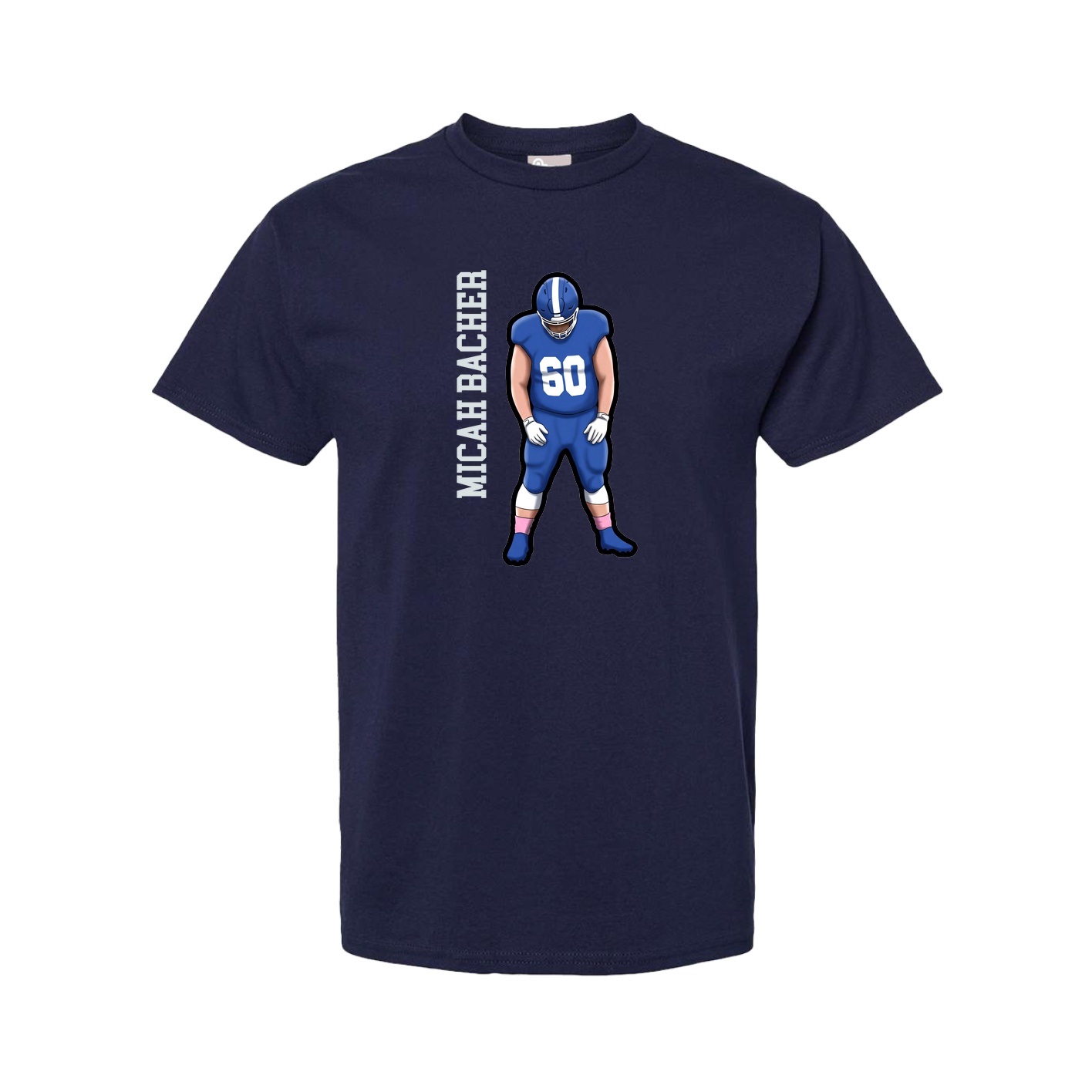 Tee — Name Vertical in Navy