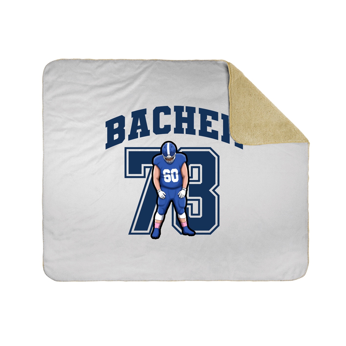 Throw Blanket — Number in White