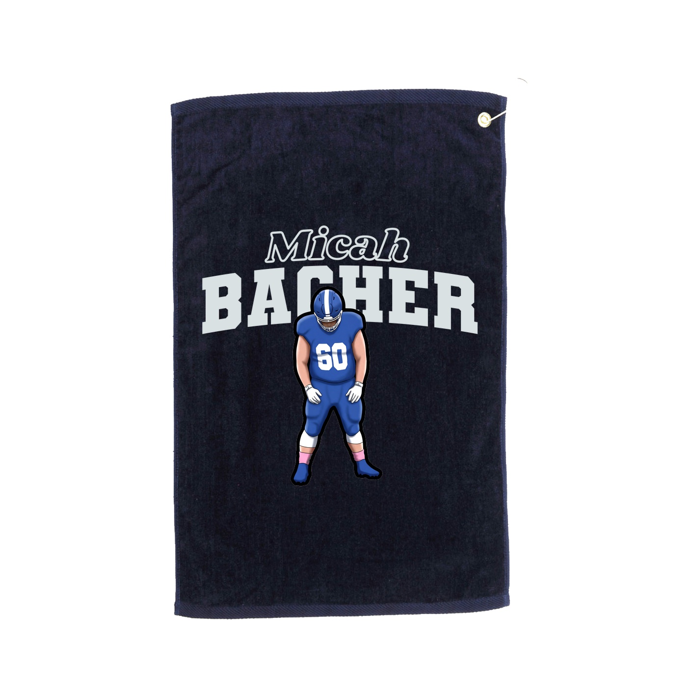 Golf Towel — Name Arch in Navy