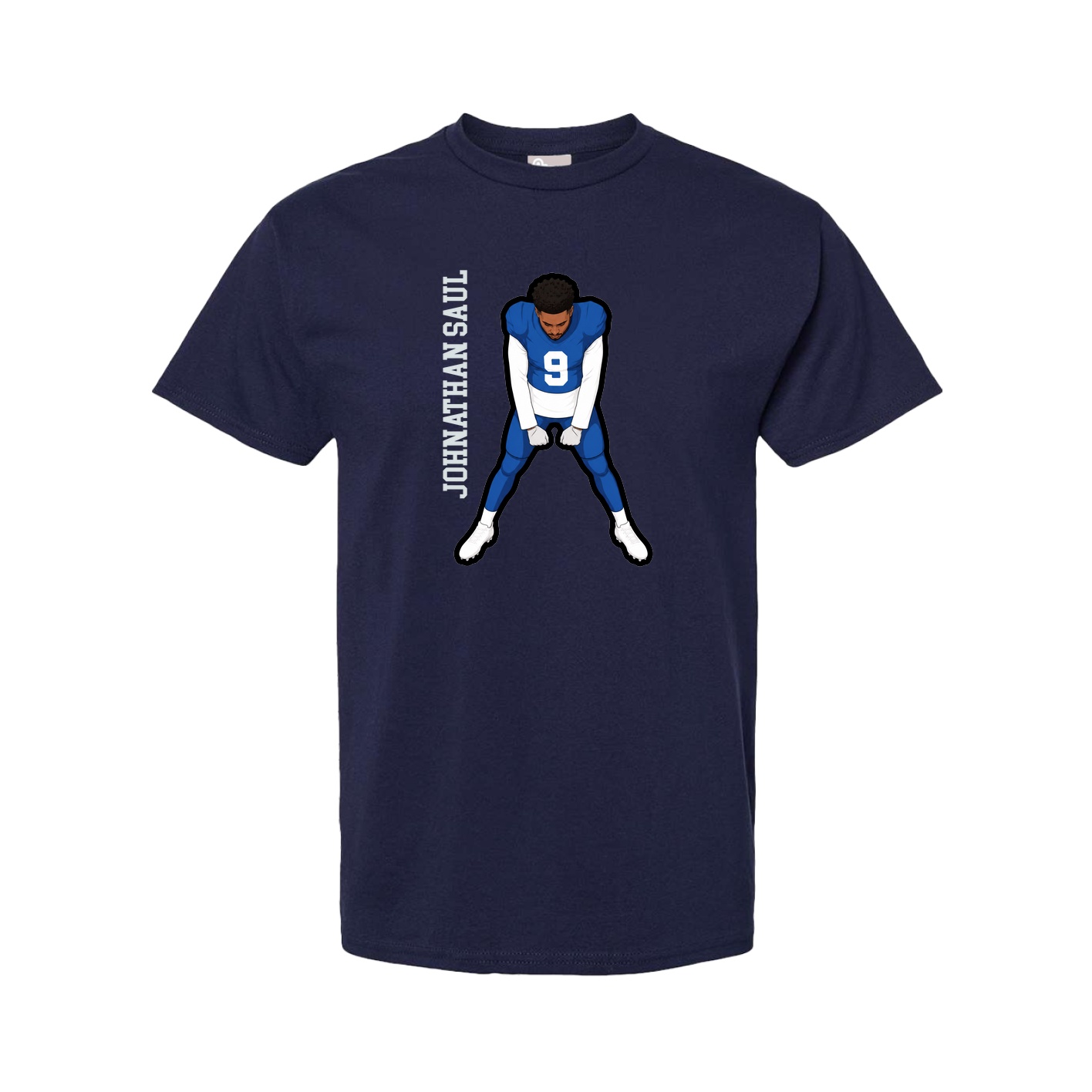 Tee — Name Vertical in Navy