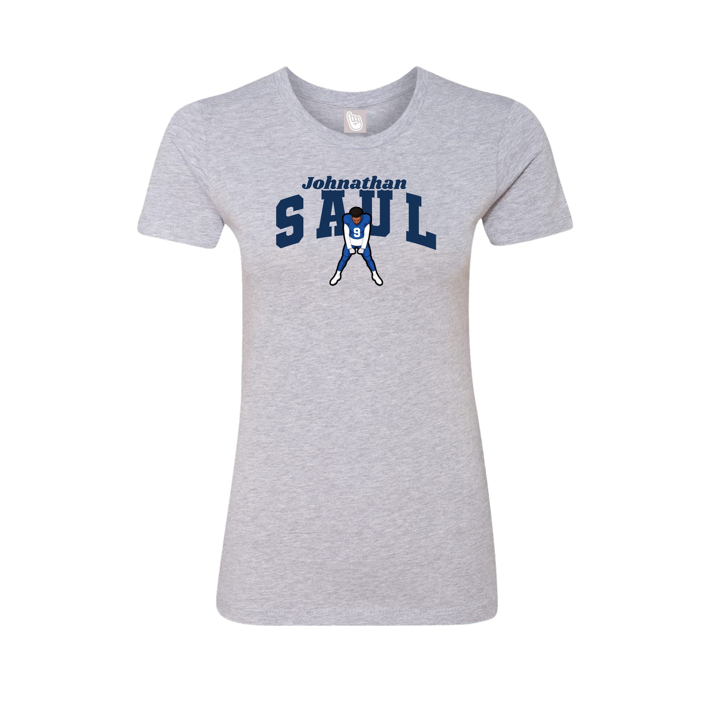 Fitted Women's Tee — Signature Arch in Grey