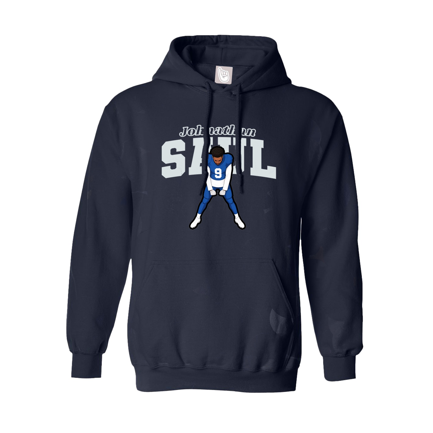 Youth Hoodie — Name Arch in Navy