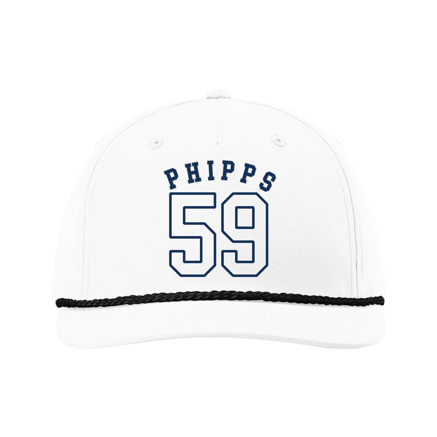 Five-Panel Classic Rope Cap — Shirsey Arch in White