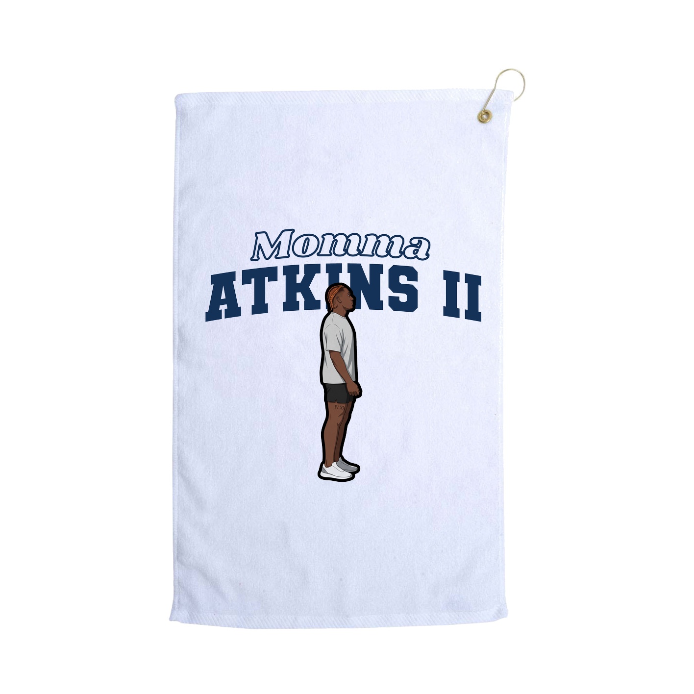 Golf Towel — Mothers Day Block in White